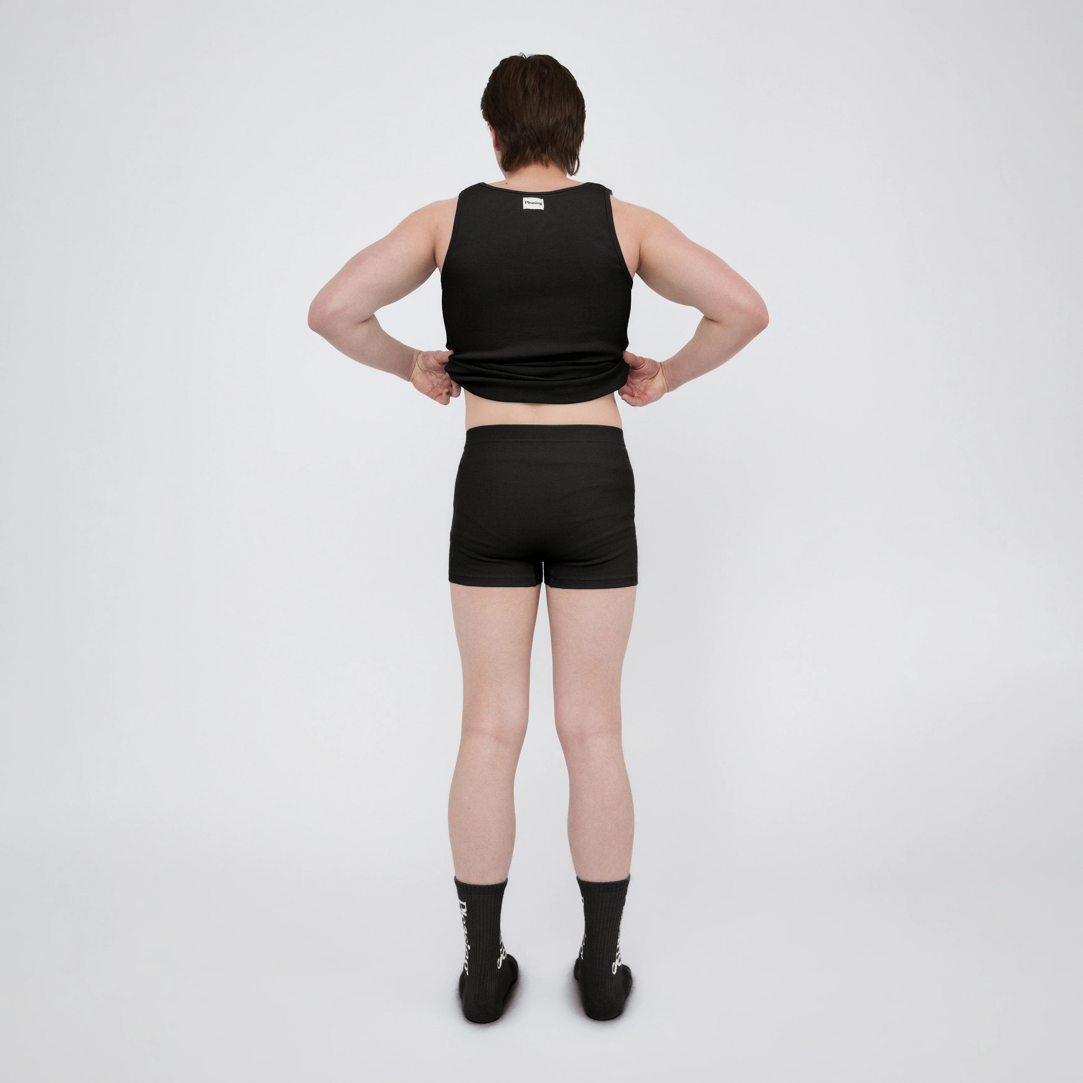 The Pleasing Ribbed Boxer Brief in Black - Image 10
