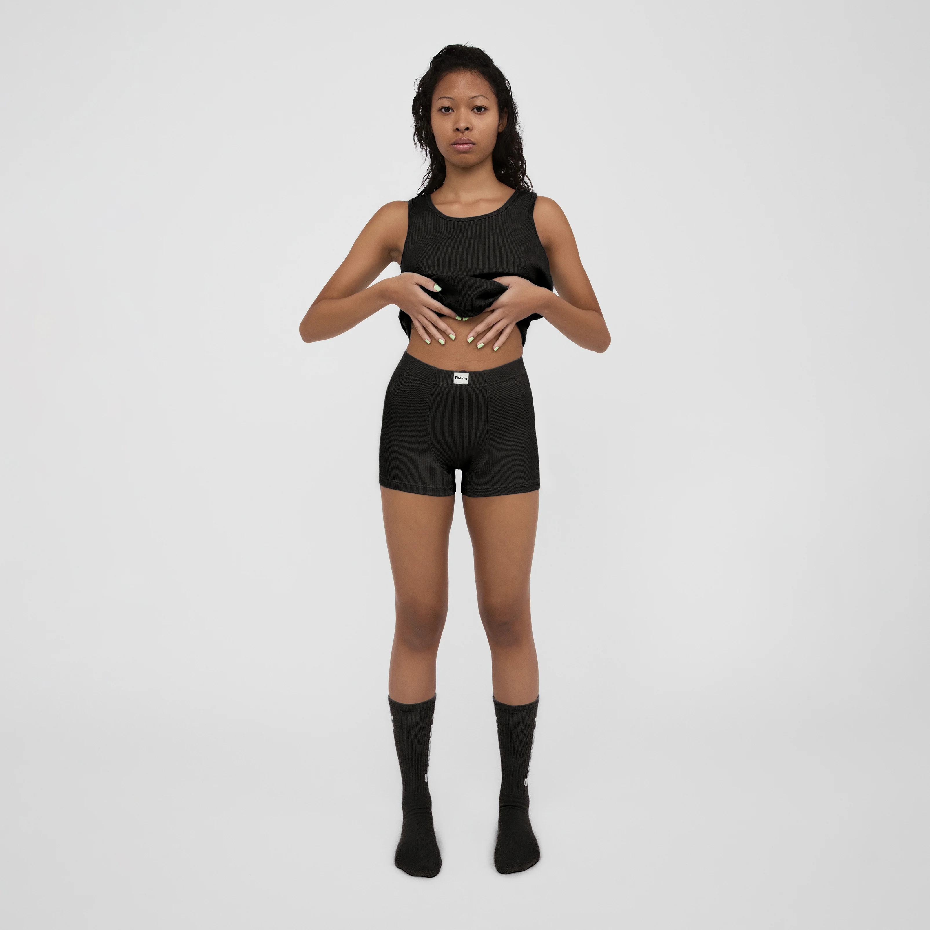 The Pleasing Ribbed Boxer Brief in Black - Image 11