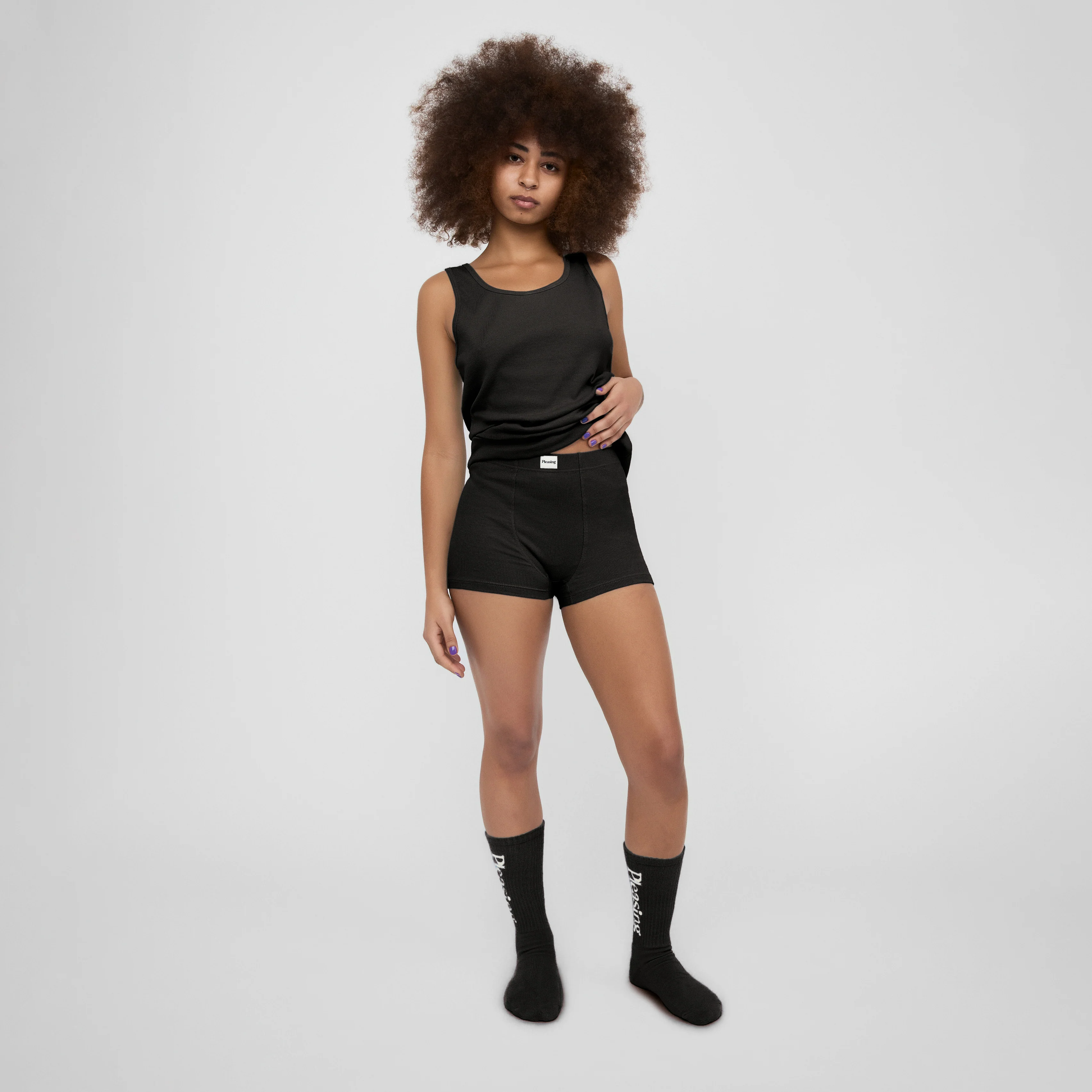 The Pleasing Ribbed Boxer Brief in Black - Image 15