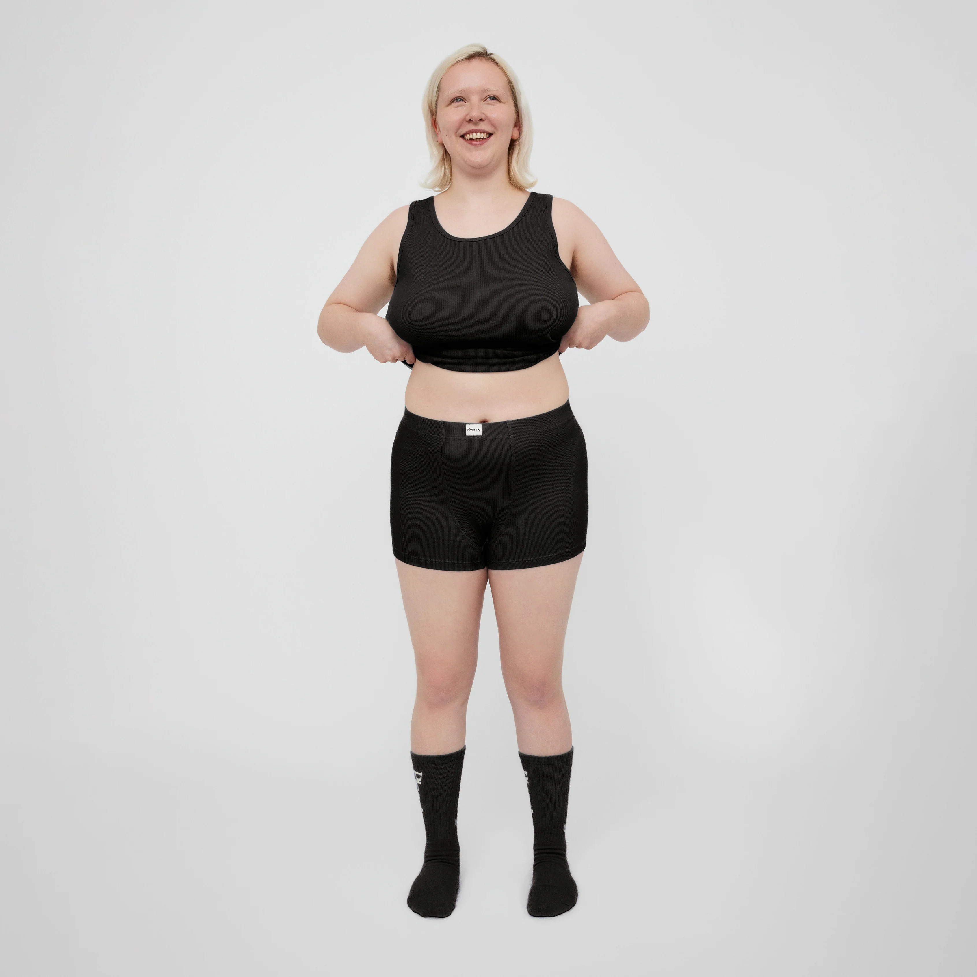 The Pleasing Ribbed Boxer Brief in Black - Image 18