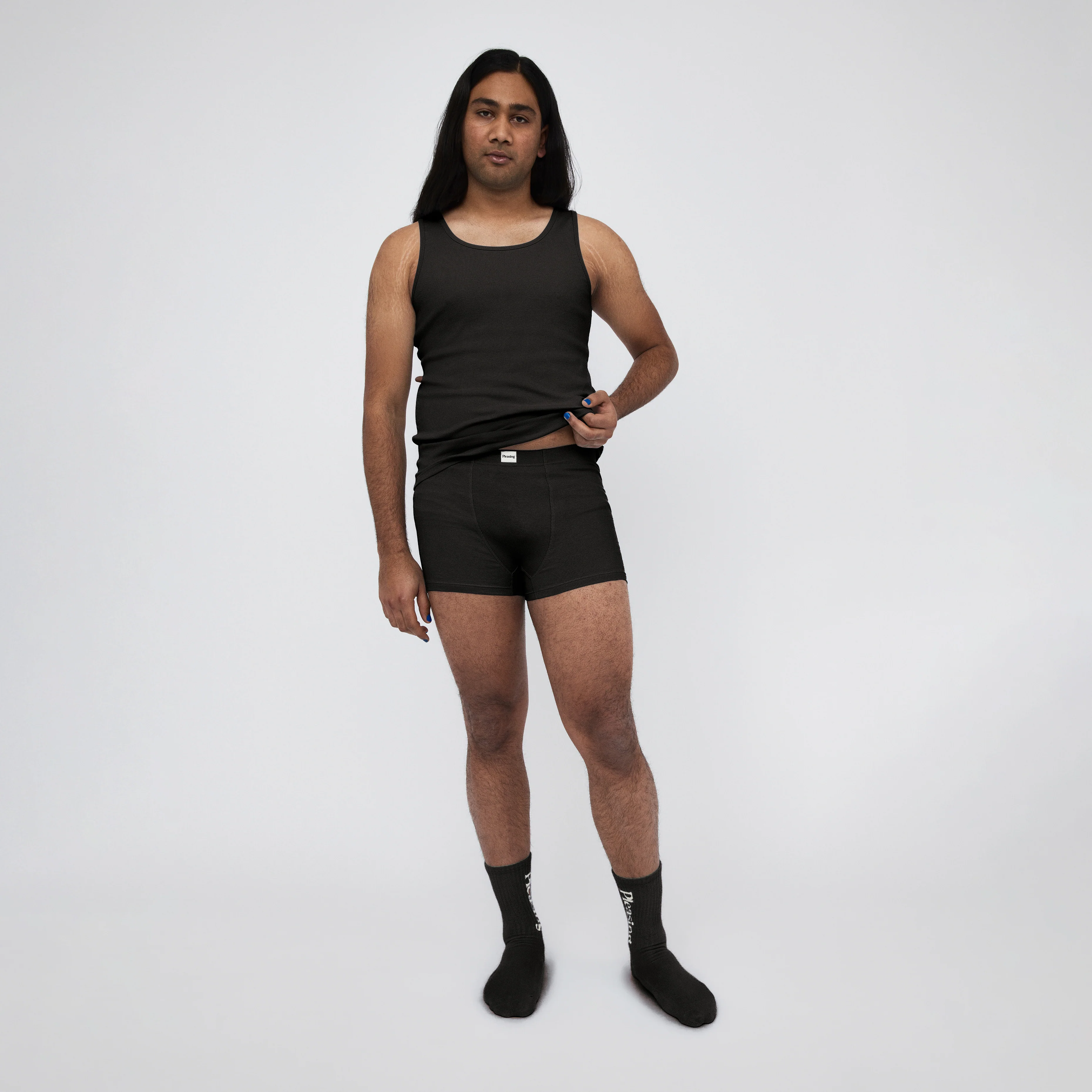 The Pleasing Ribbed Boxer Brief in Black - Image 28