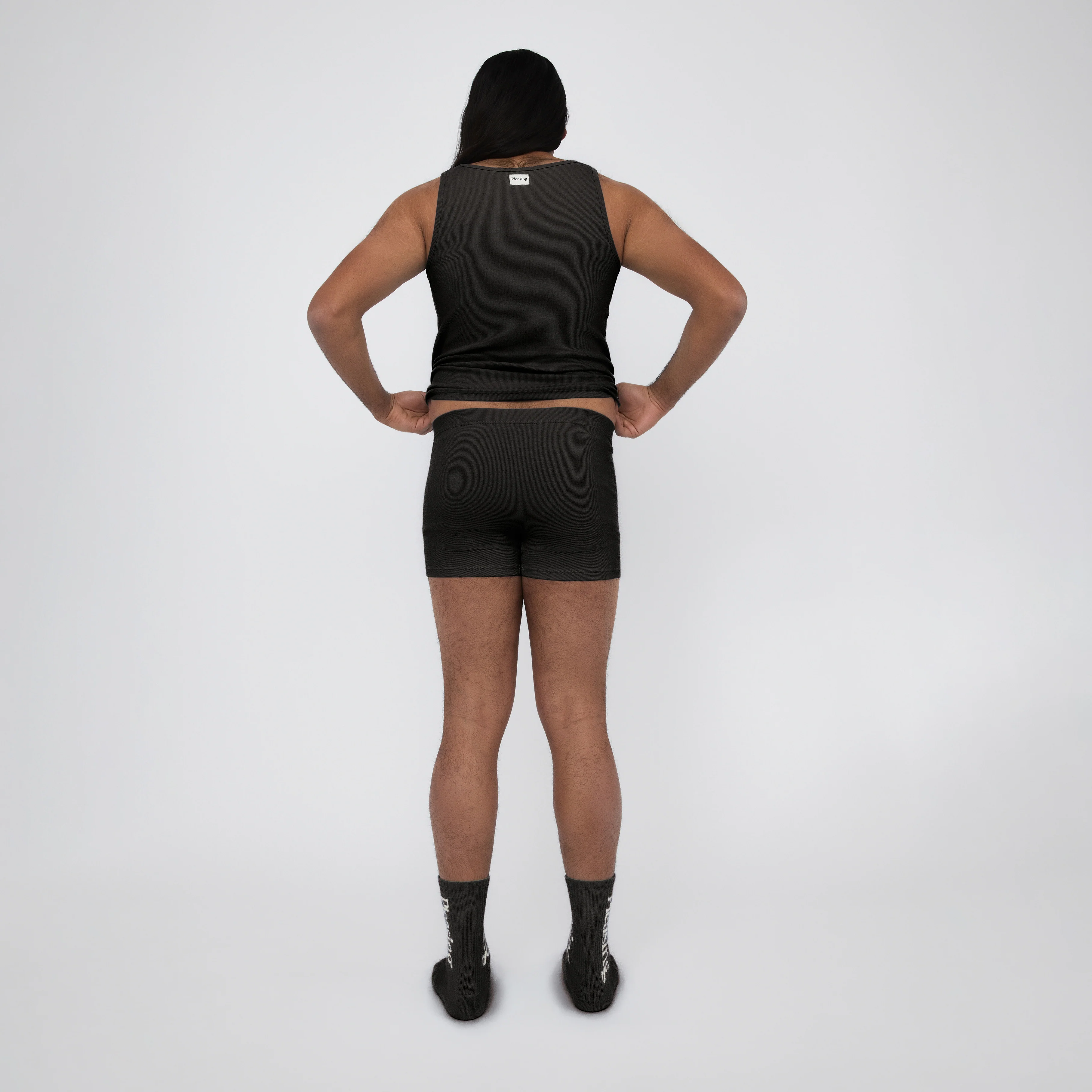 The Pleasing Ribbed Boxer Brief in Black - Image 29