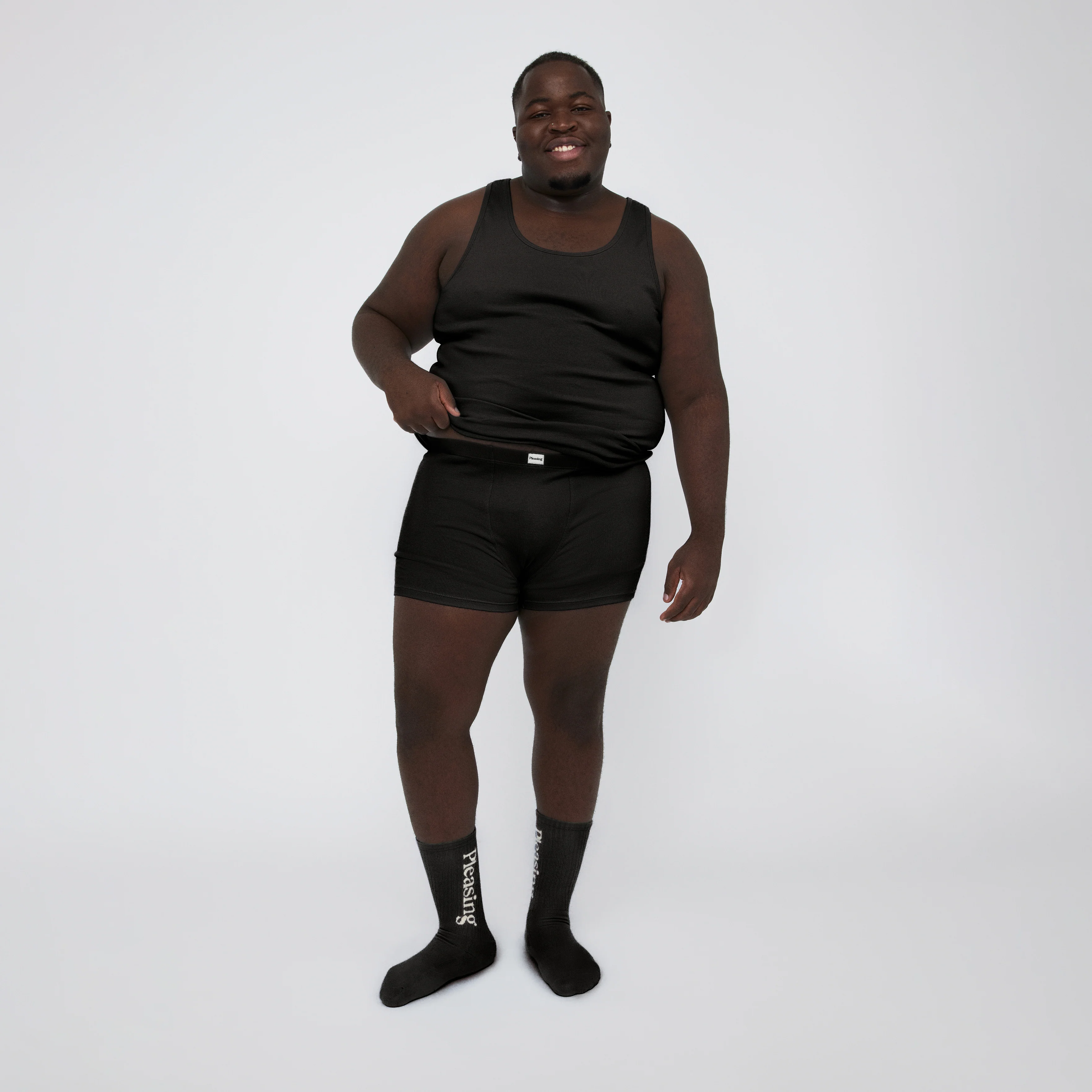 The Pleasing Ribbed Boxer Brief in Black - Image 31