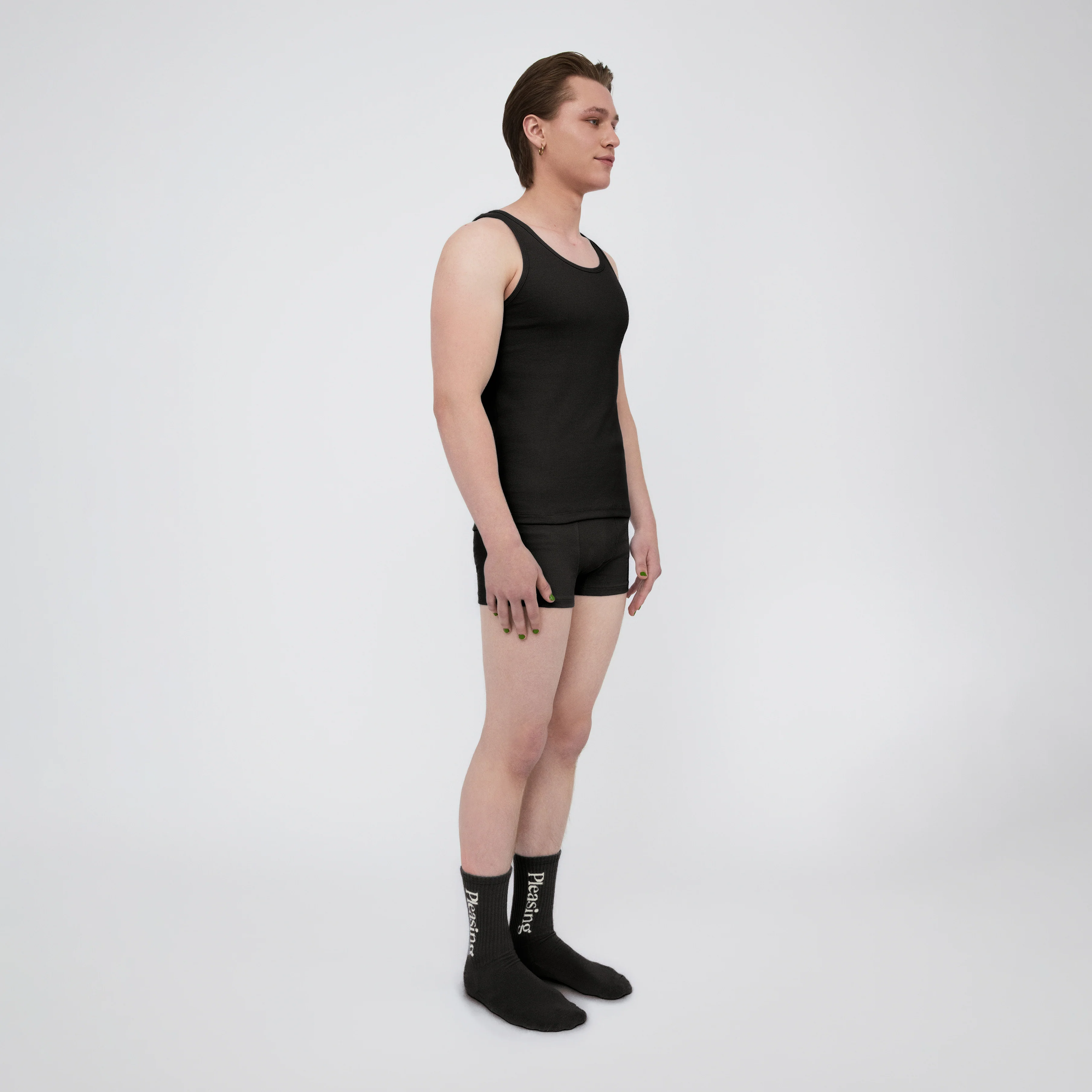The Pleasing Ribbed Boxer Brief in Black - Image 8