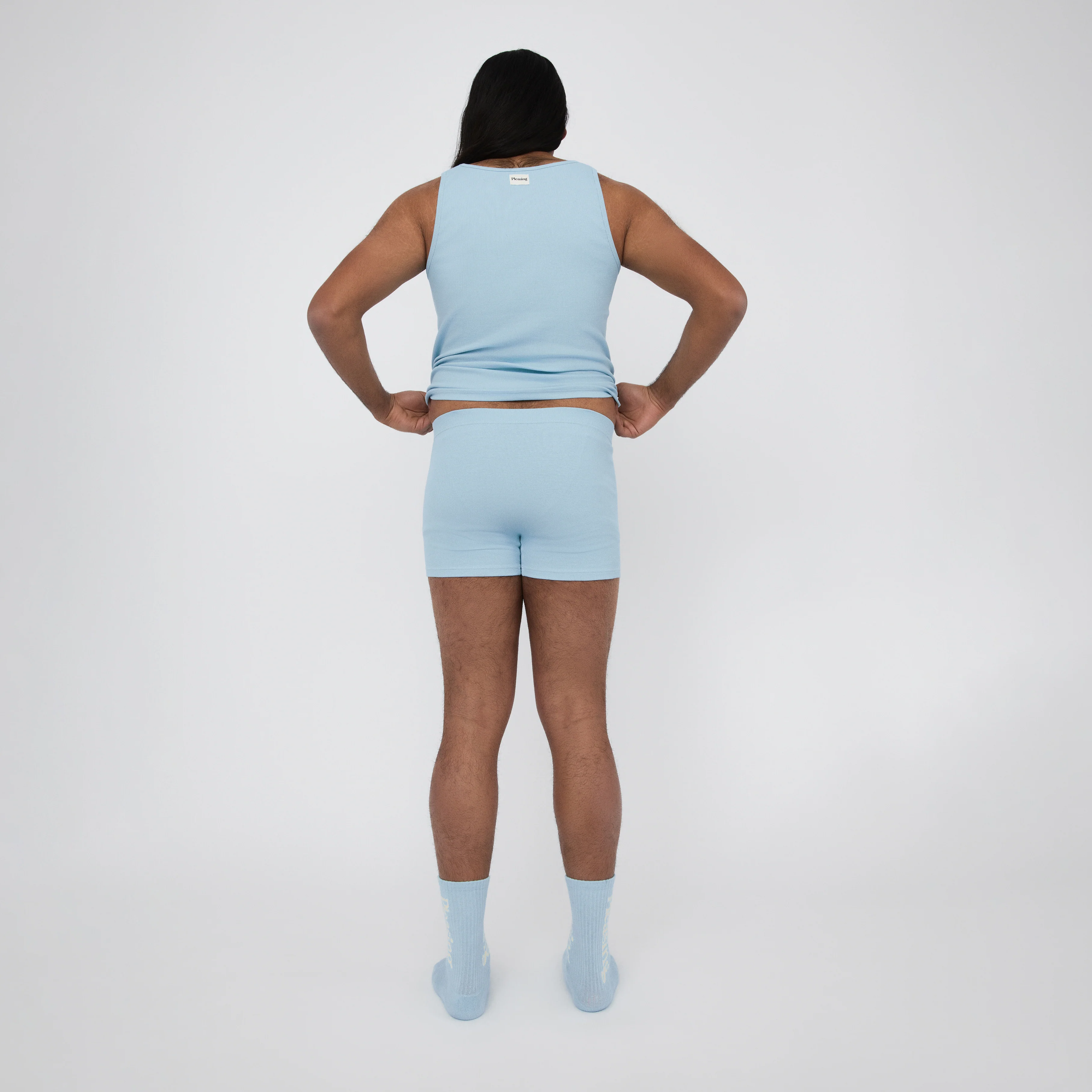 The Pleasing Ribbed Boxer Brief in Blue - Image 12