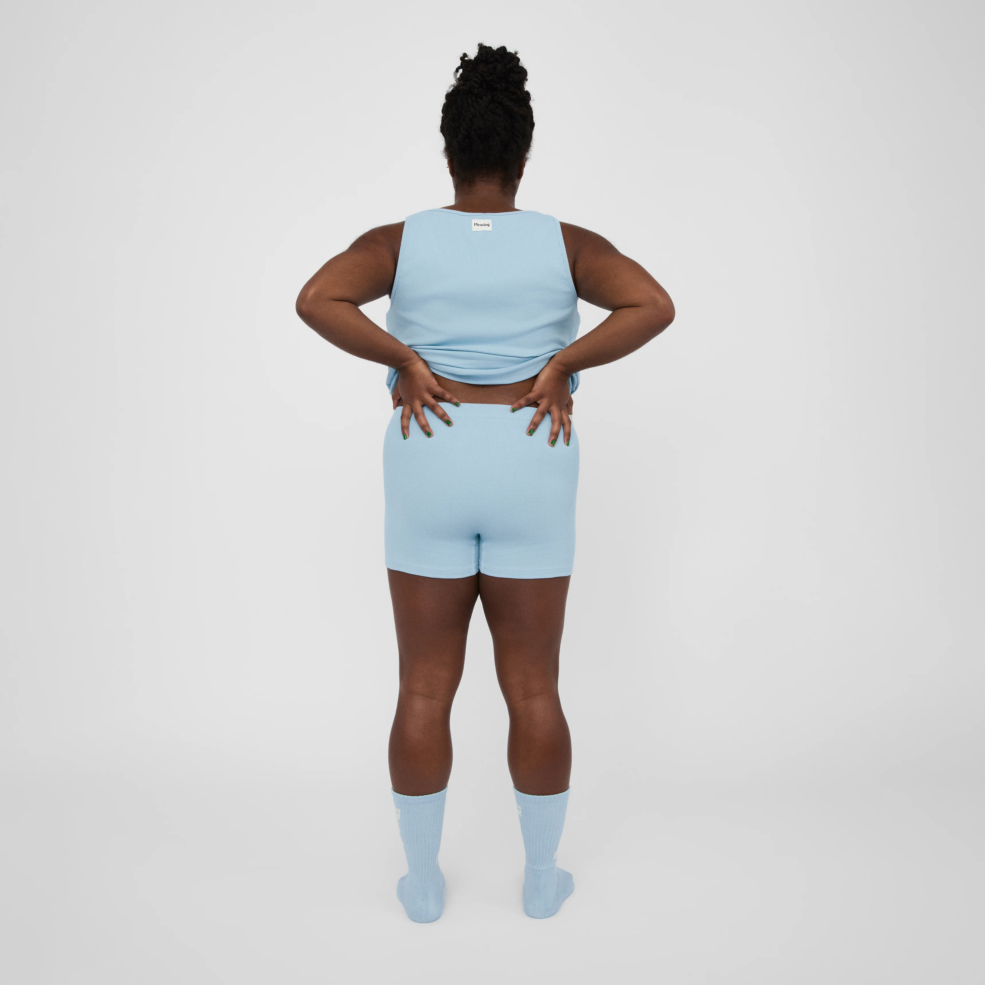 The Pleasing Ribbed Boxer Brief in Blue - Image 16