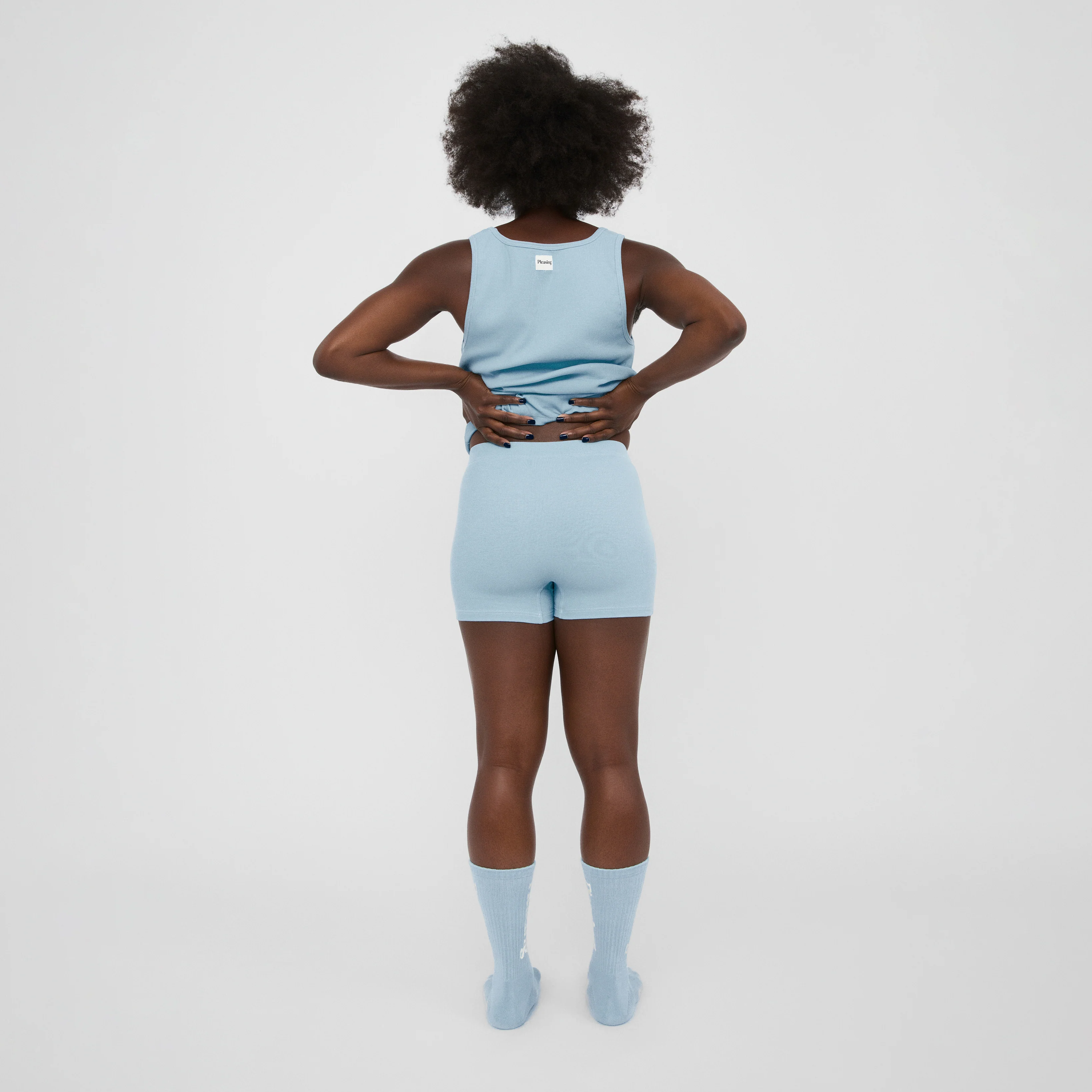 The Pleasing Ribbed Boxer Brief in Blue - Image 20