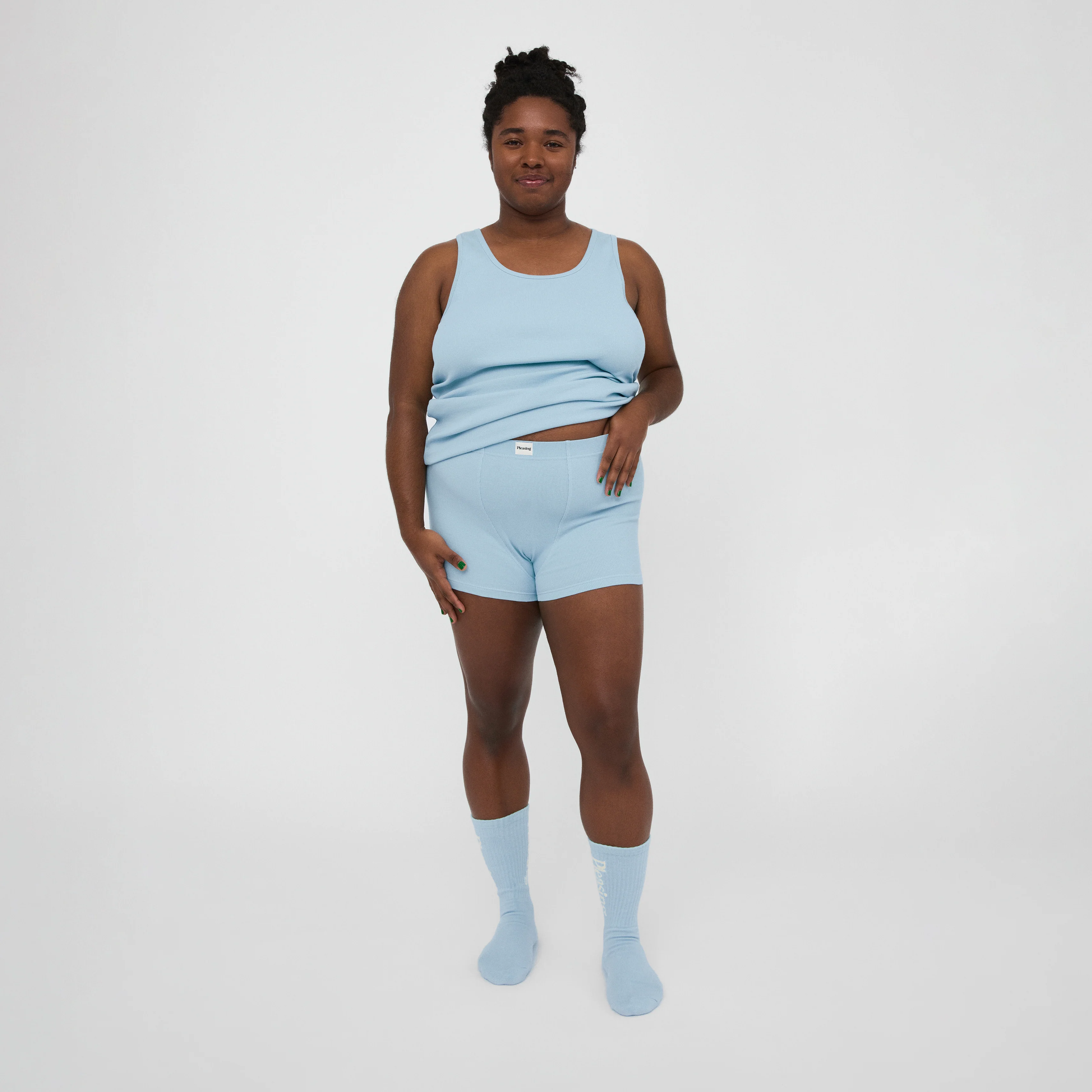 The Pleasing Ribbed Boxer Brief in Blue - Image 24