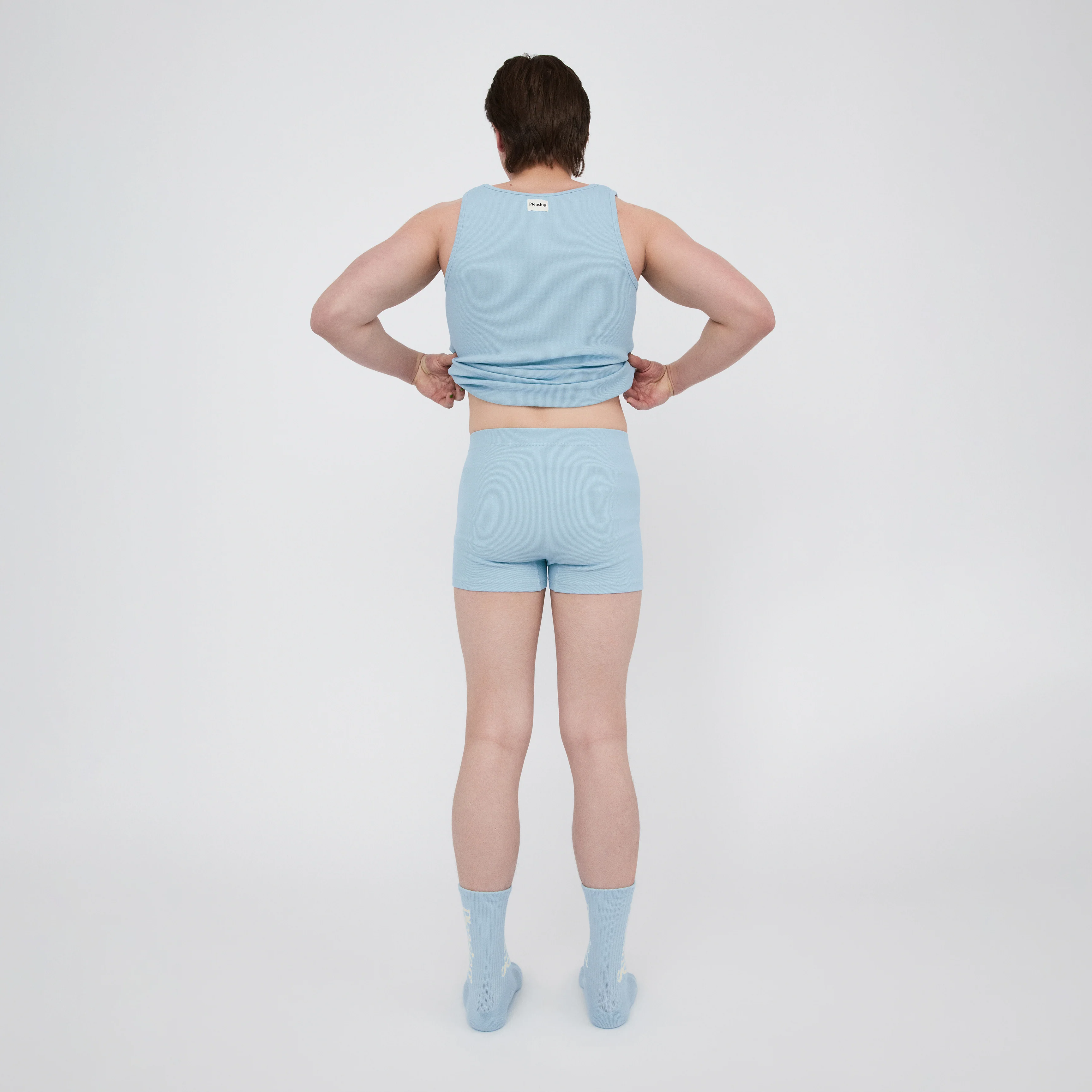 The Pleasing Ribbed Boxer Brief in Blue - Image 27