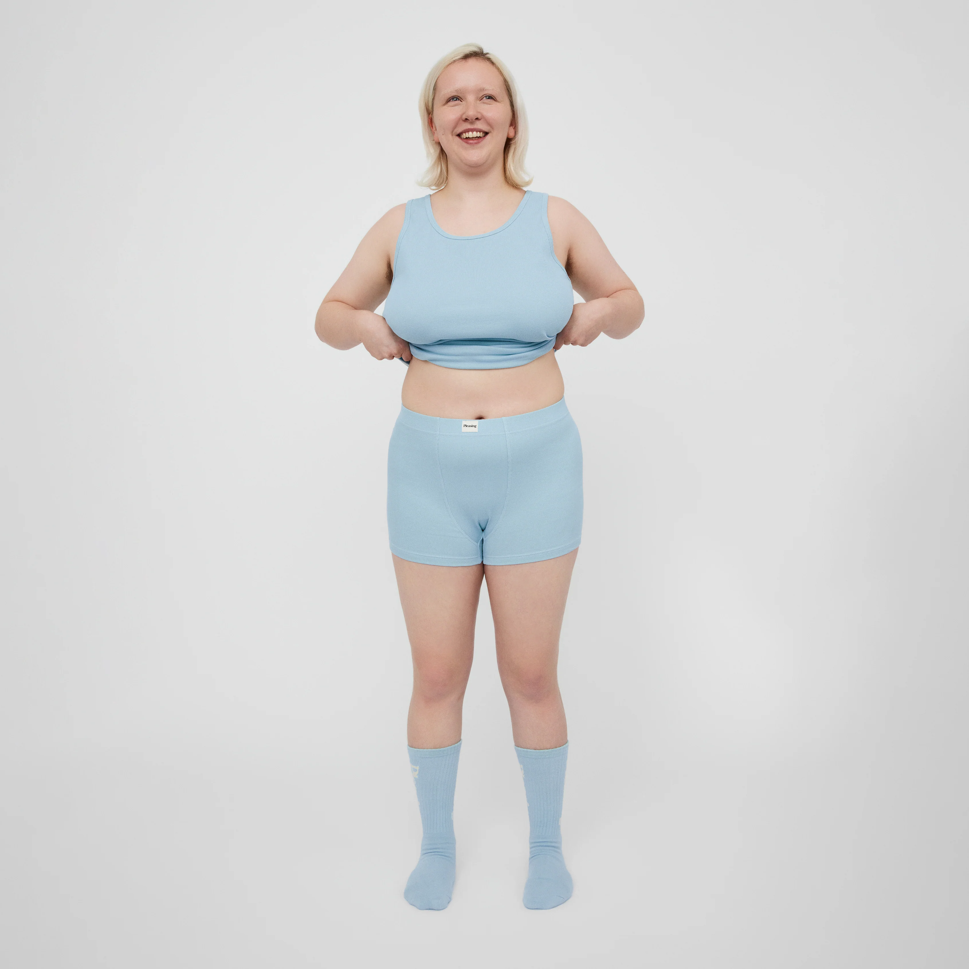 The Pleasing Ribbed Boxer Brief in Blue - Image 29
