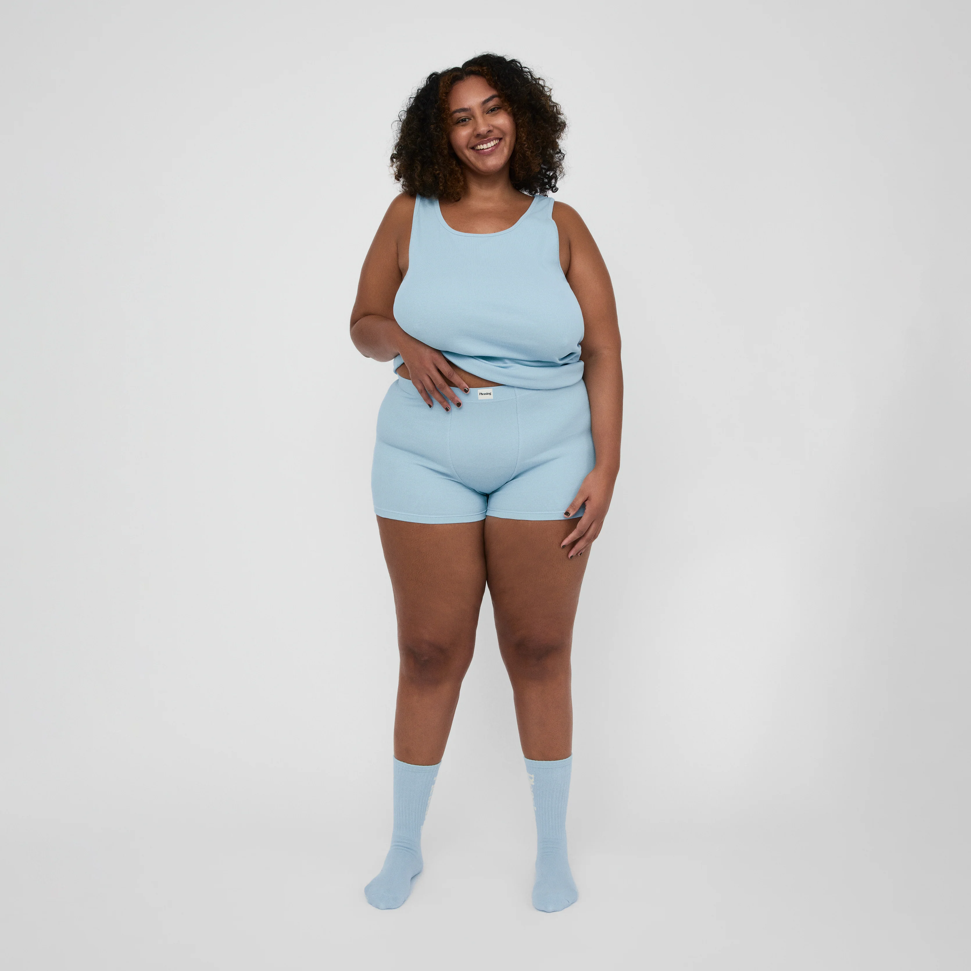 The Pleasing Ribbed Boxer Brief in Blue - Image 31