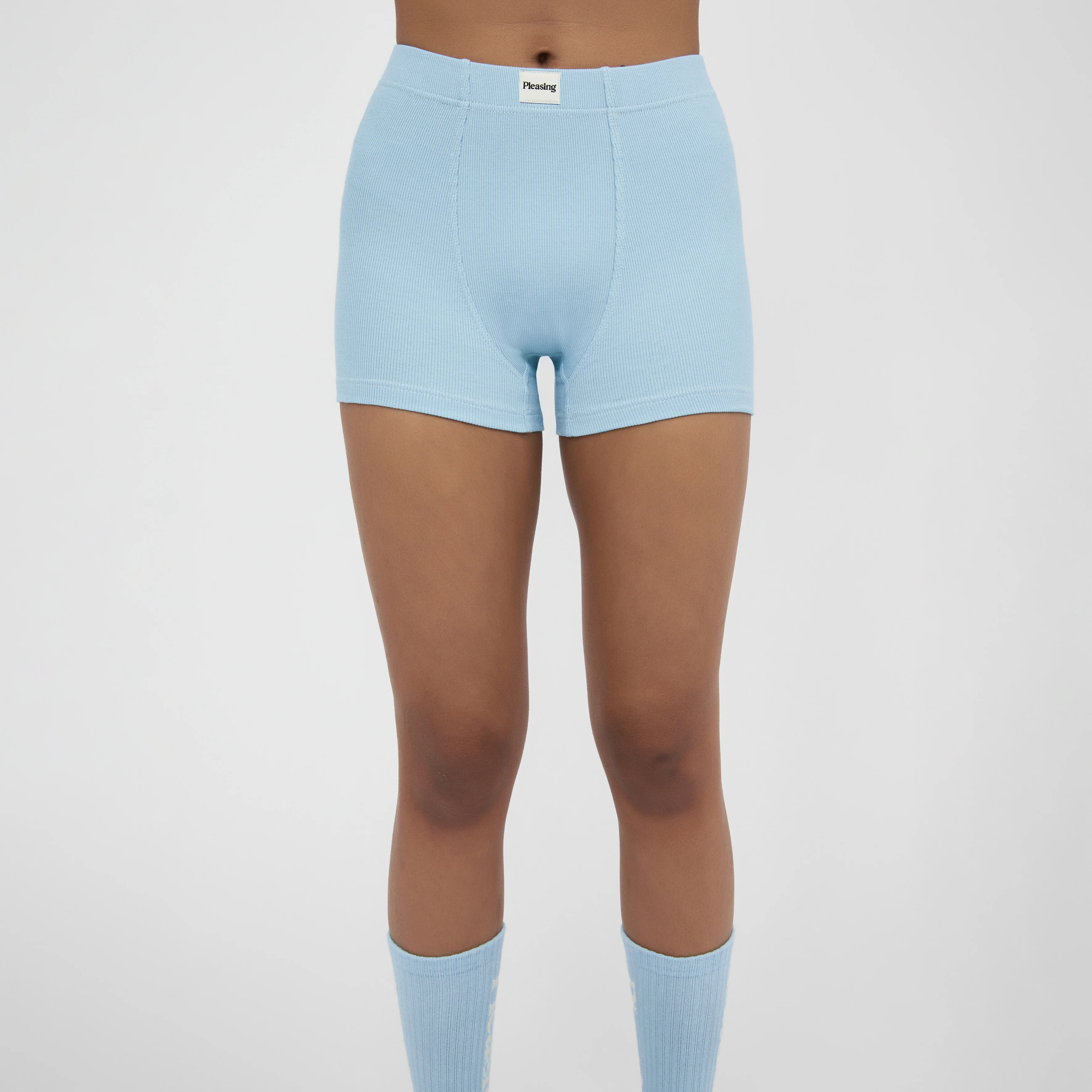 The Pleasing Ribbed Boxer Brief in Blue - Image 4