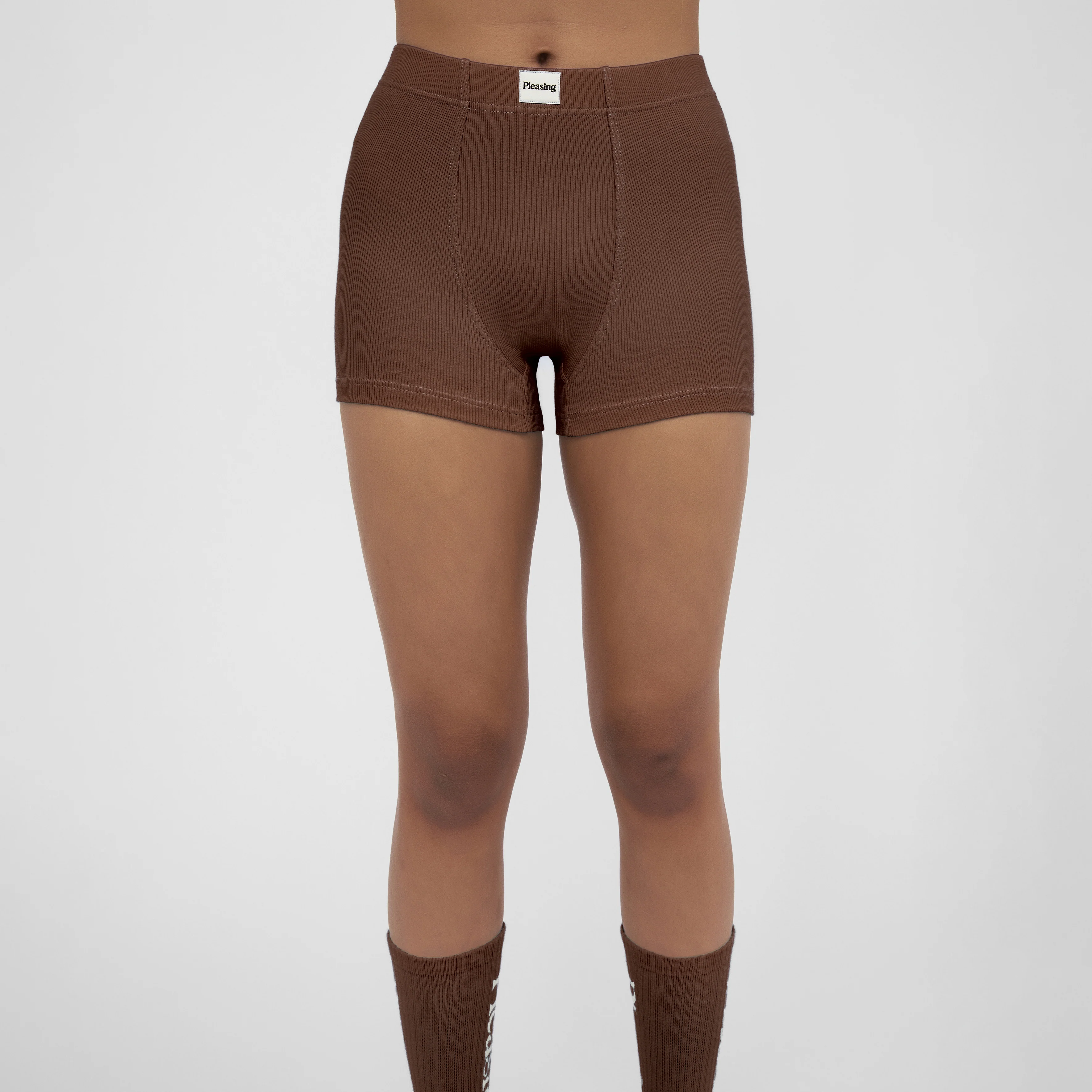 The Pleasing Ribbed Boxer Brief in Brown - Image 14