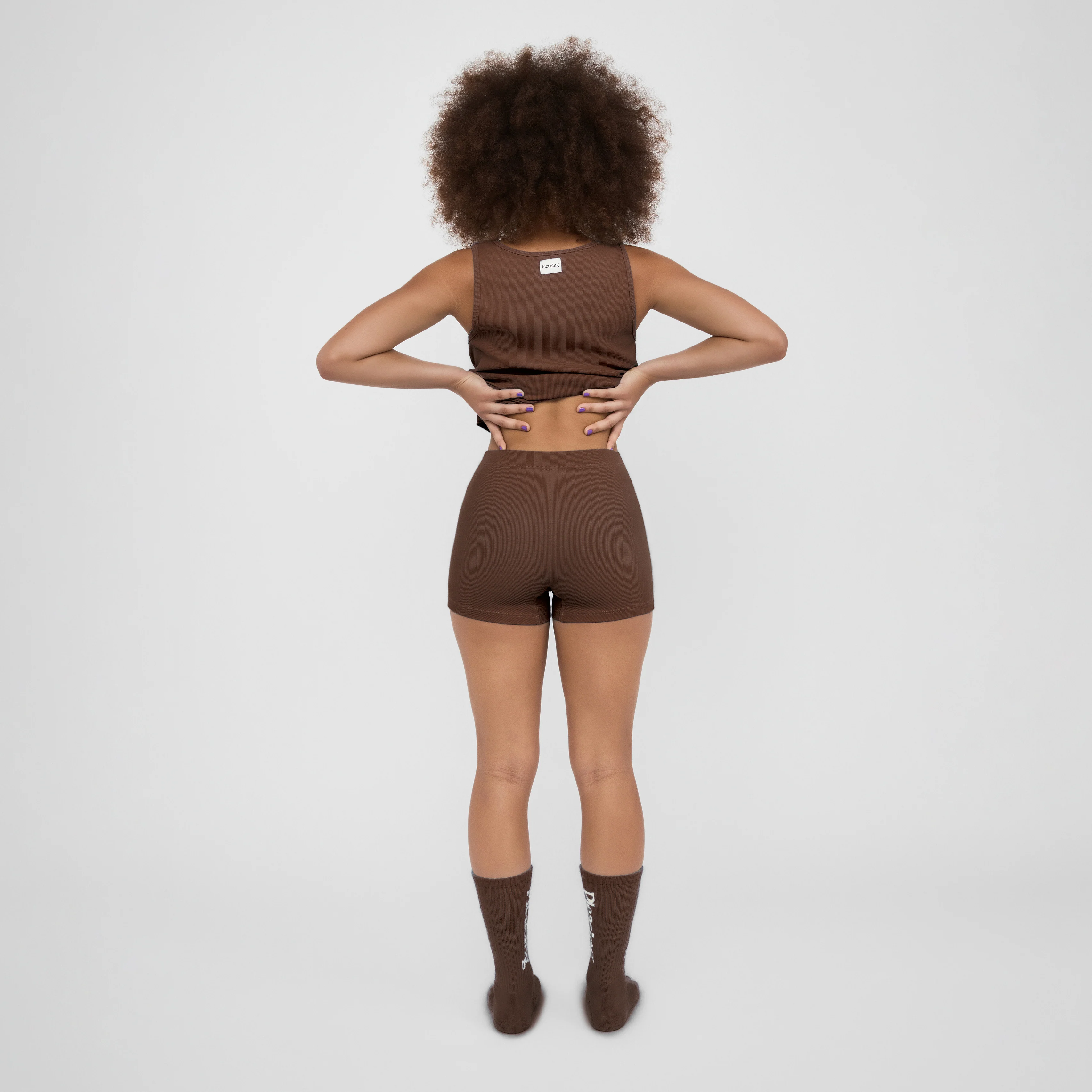 The Pleasing Ribbed Boxer Brief in Brown - Image 17