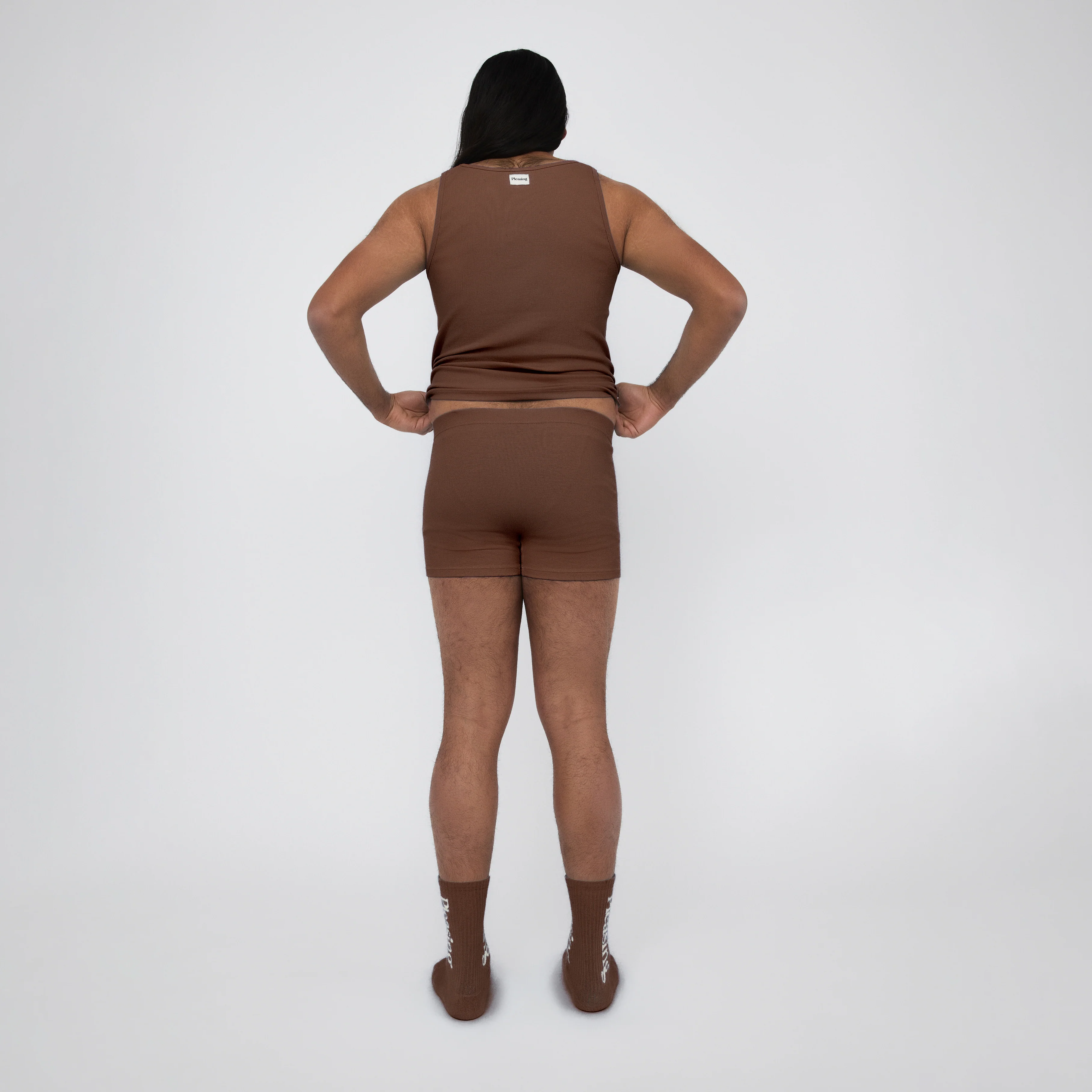 The Pleasing Ribbed Boxer Brief in Brown - Image 21