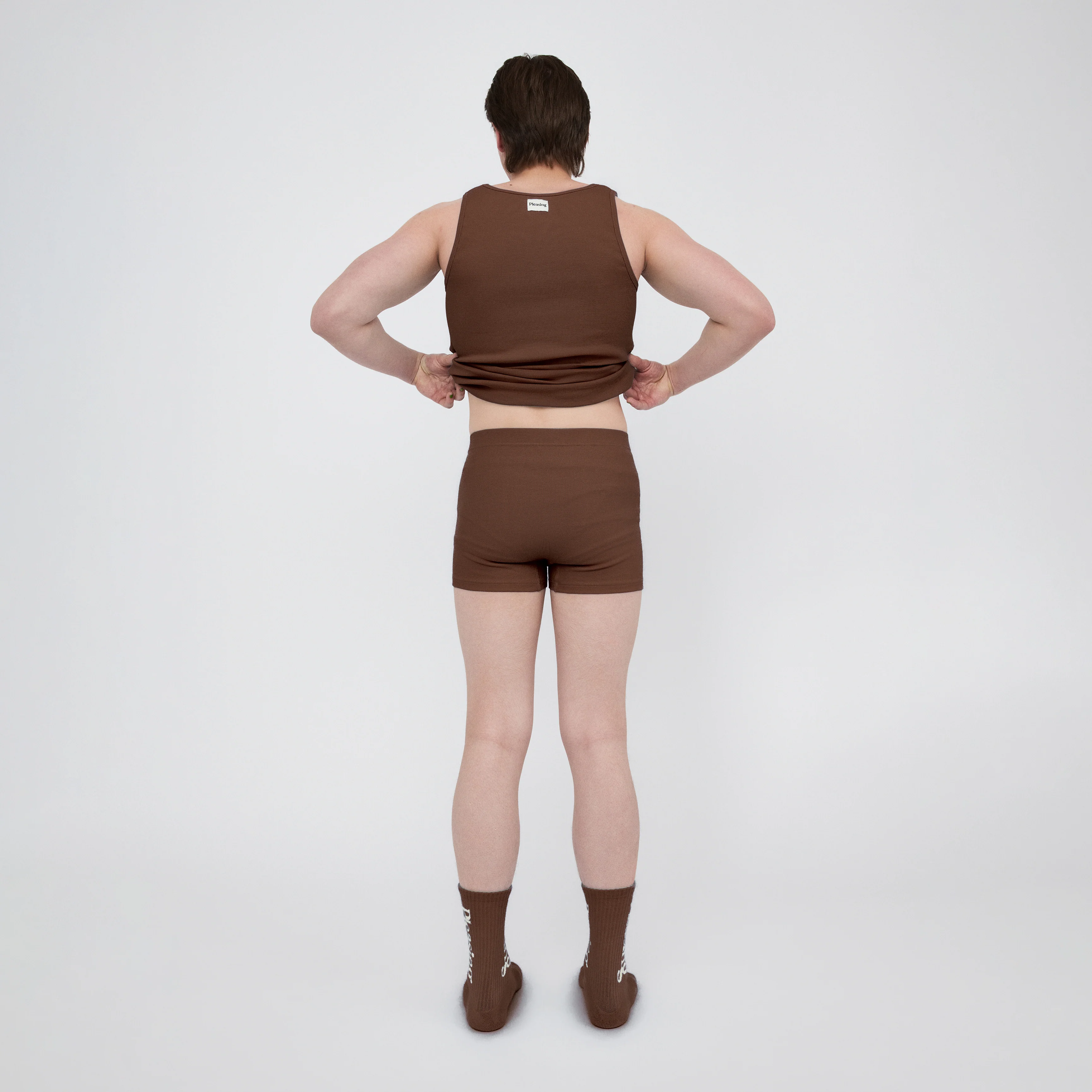 The Pleasing Ribbed Boxer Brief in Brown - Image 22