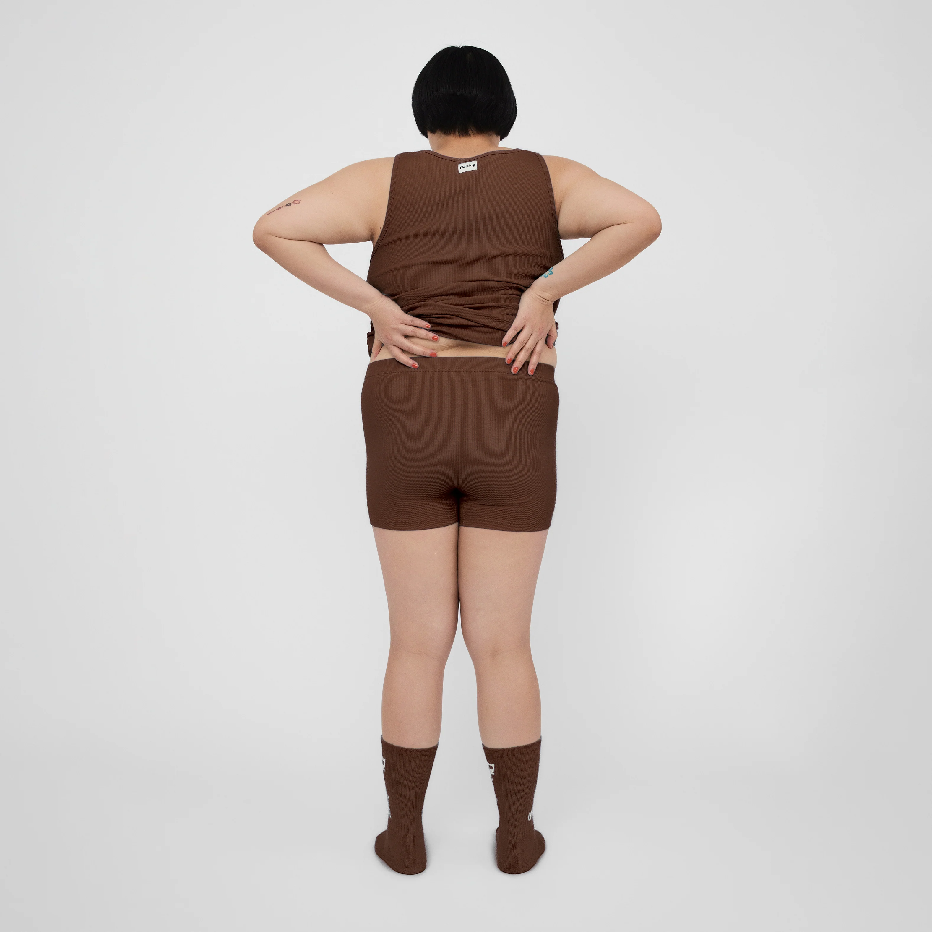 The Pleasing Ribbed Boxer Brief in Brown - Image 23