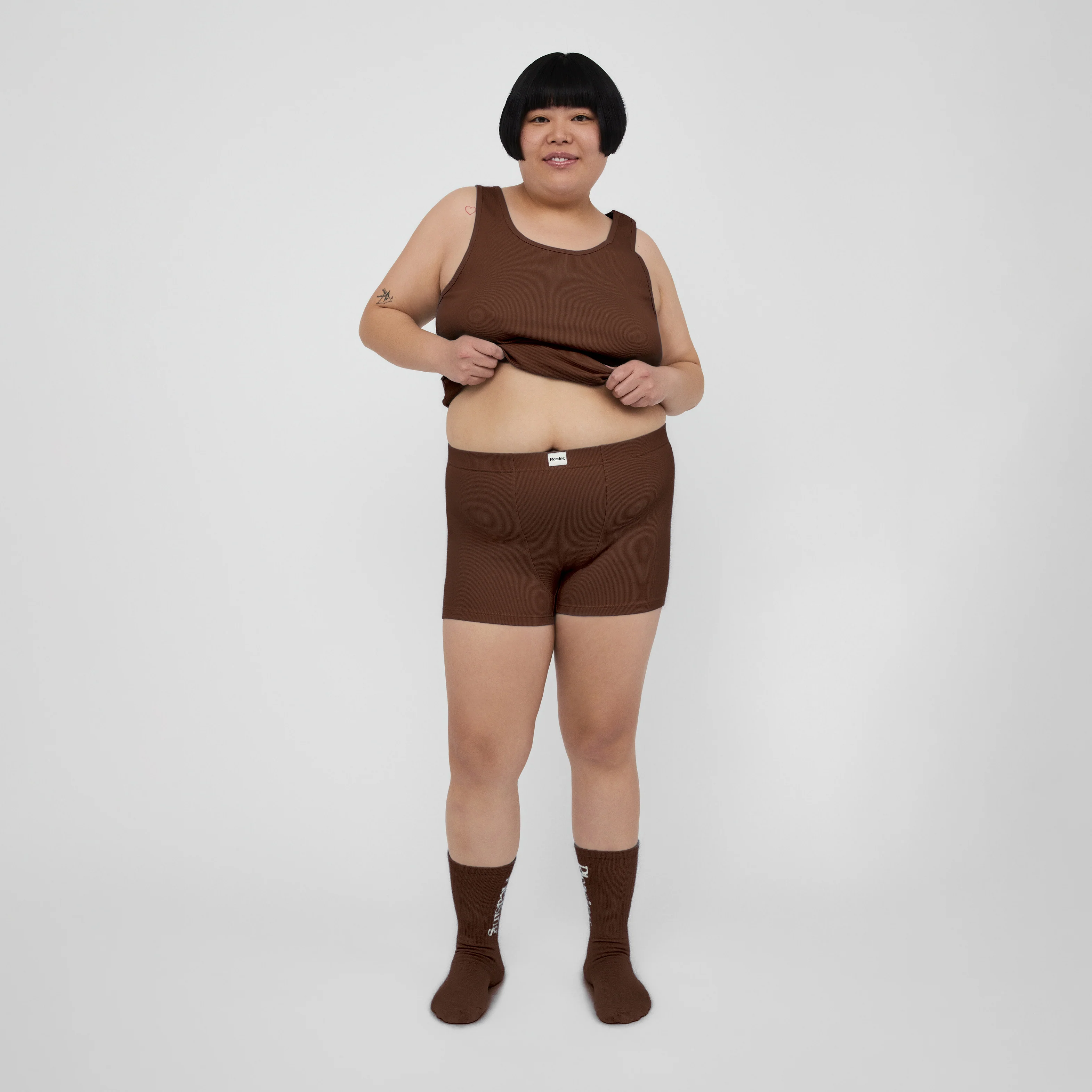 The Pleasing Ribbed Boxer Brief in Brown - Image 7