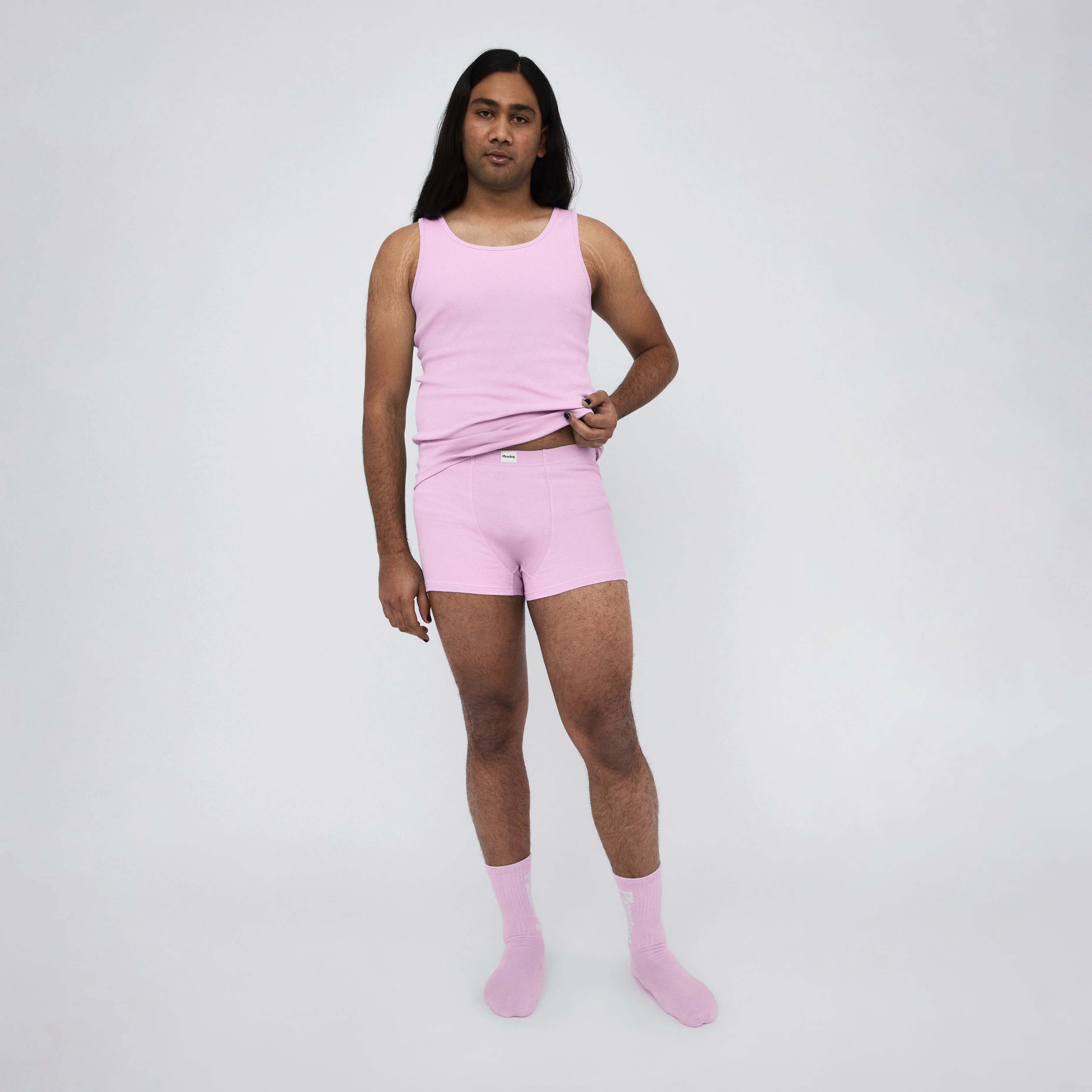 The Pleasing Ribbed Boxer Brief in Lavender - Image 21