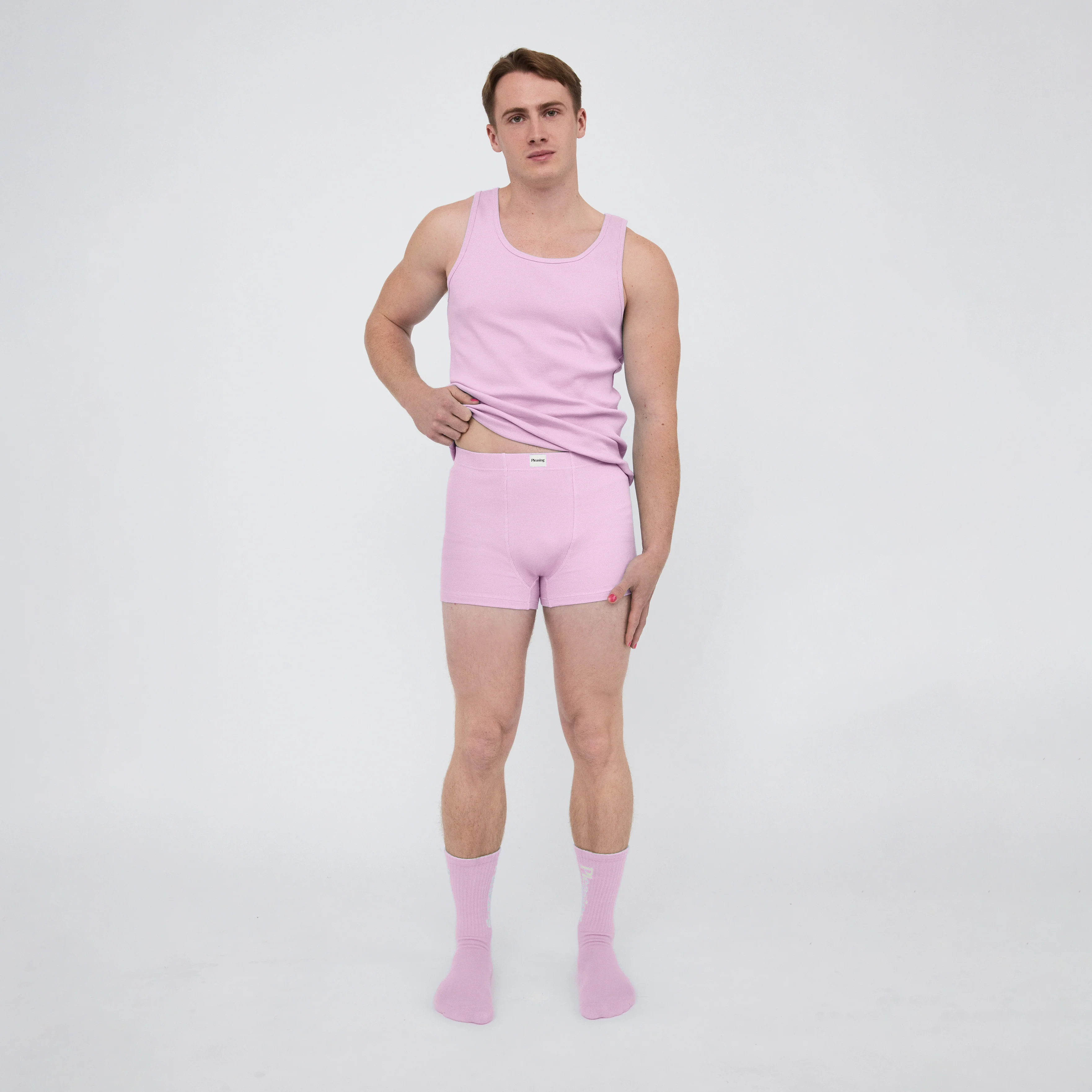 The Pleasing Ribbed Boxer Brief in Lavender - Image 27
