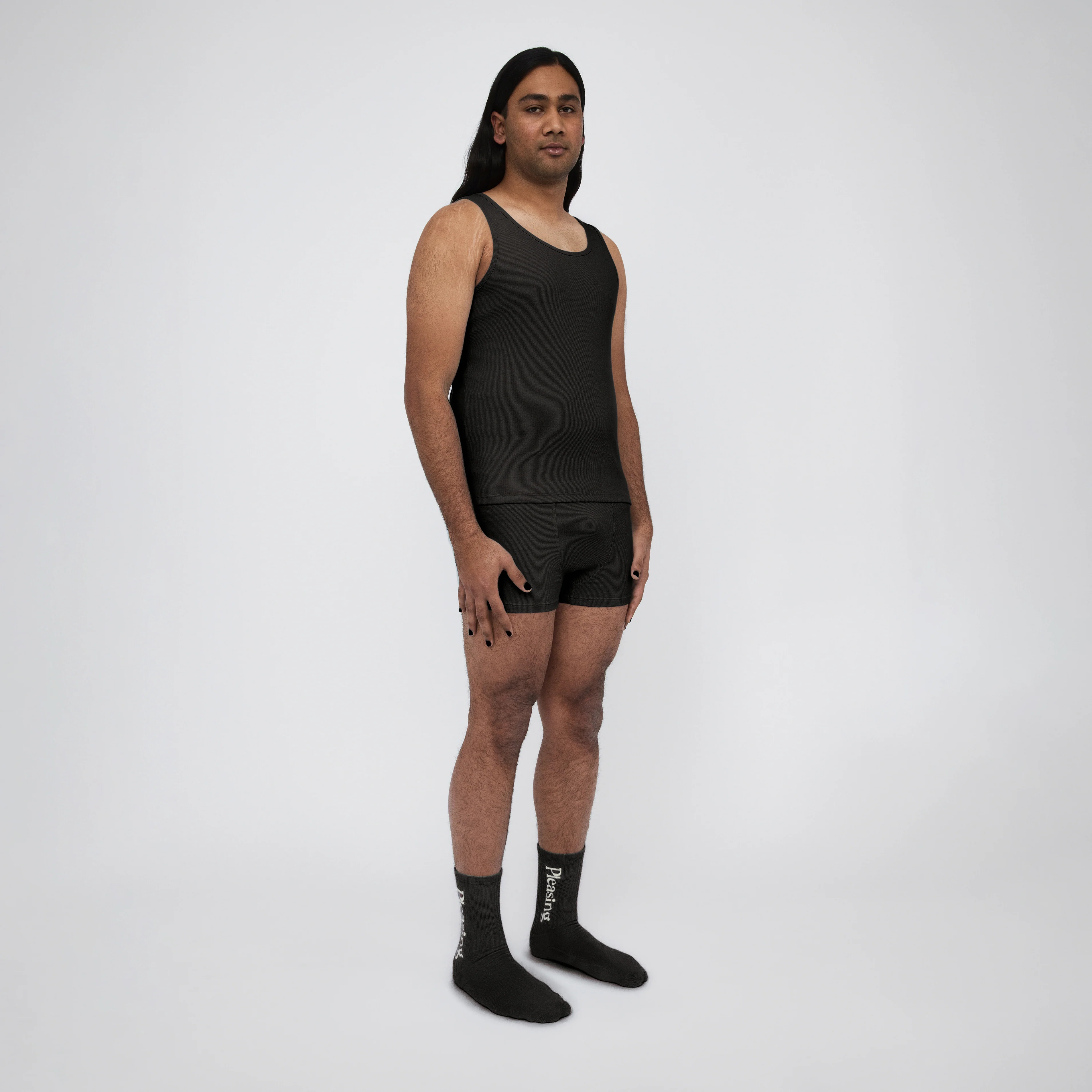 The Pleasing Ribbed Tank in Black - Image 32