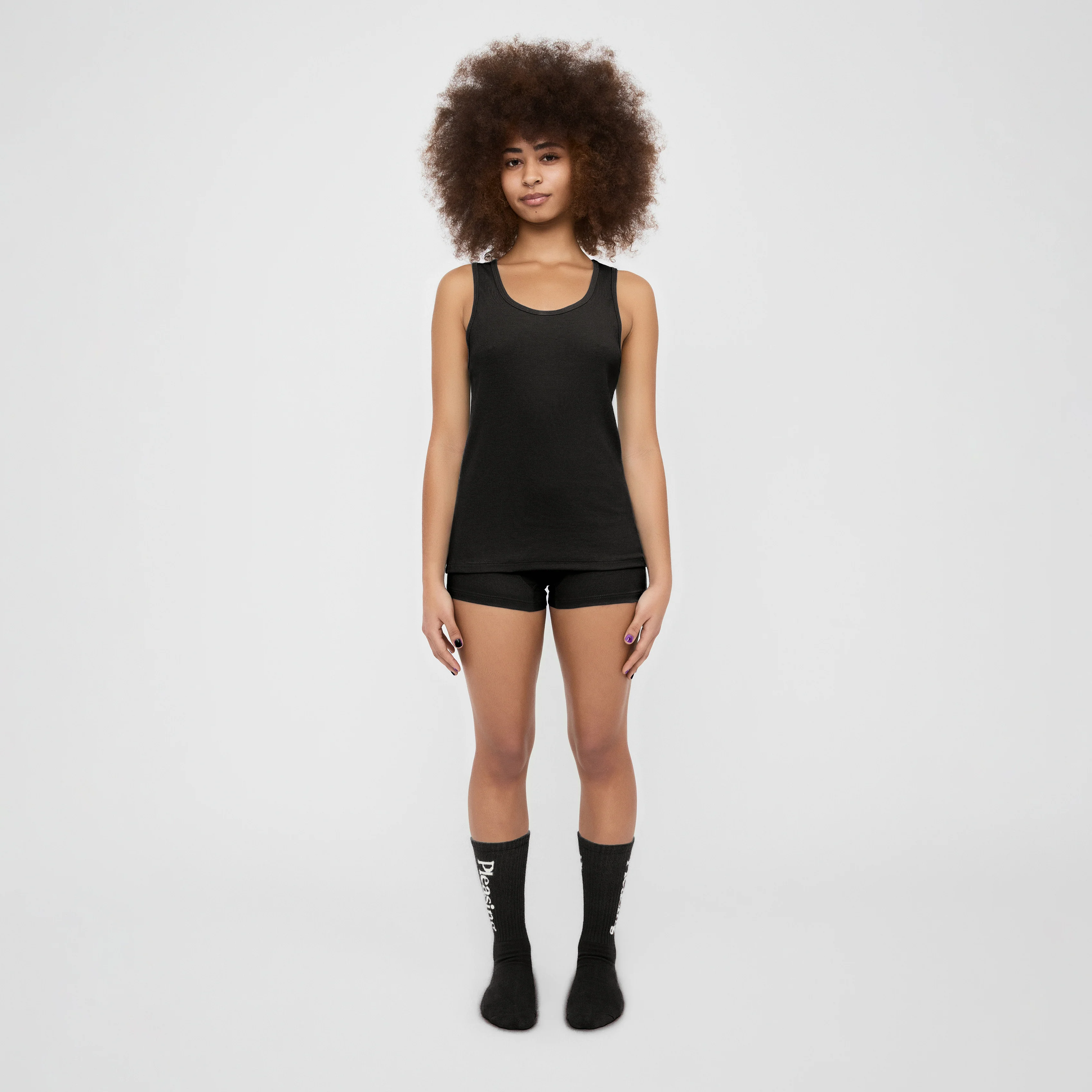 The Pleasing Ribbed Tank in Black - Image 6