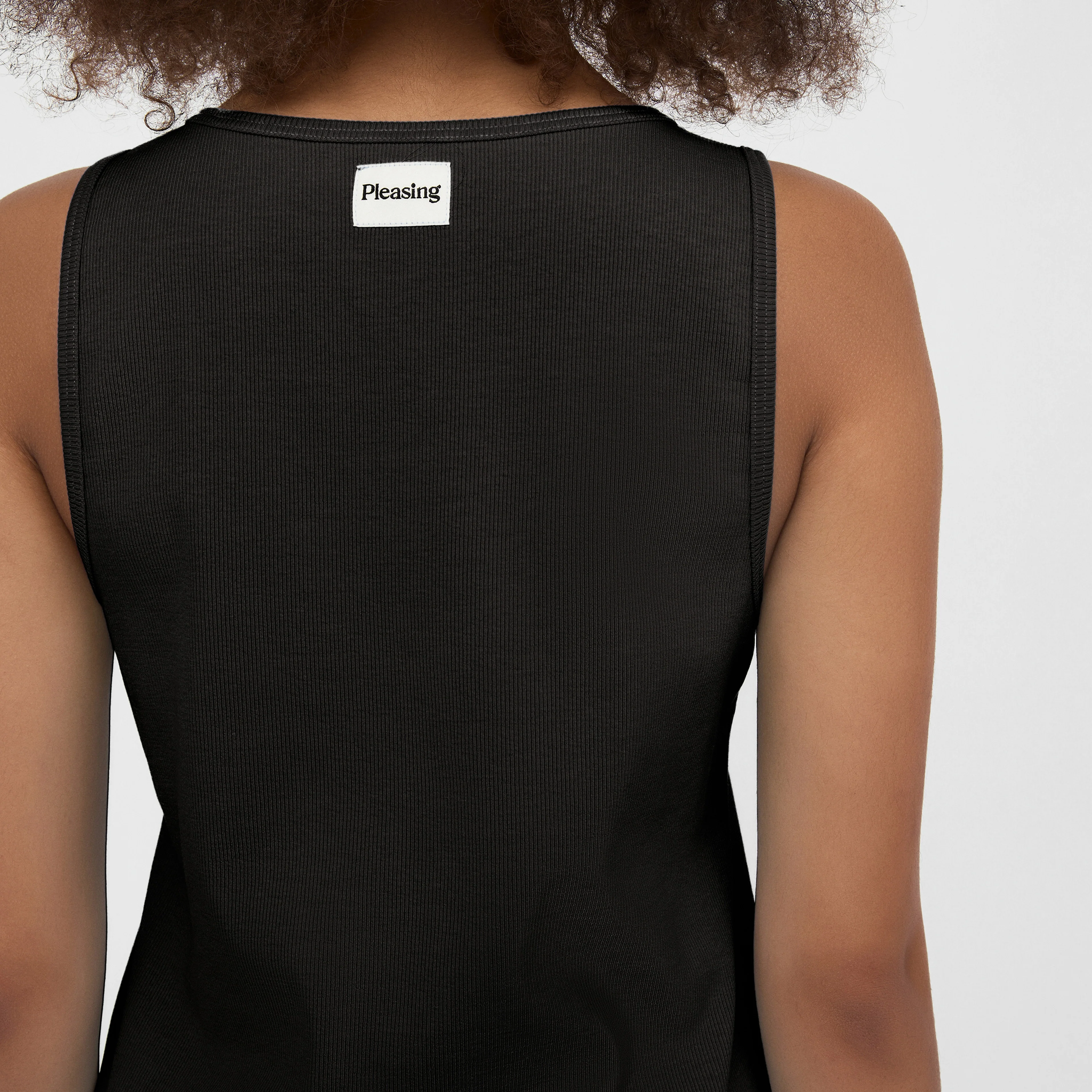 The Pleasing Ribbed Tank in Black - Image 8