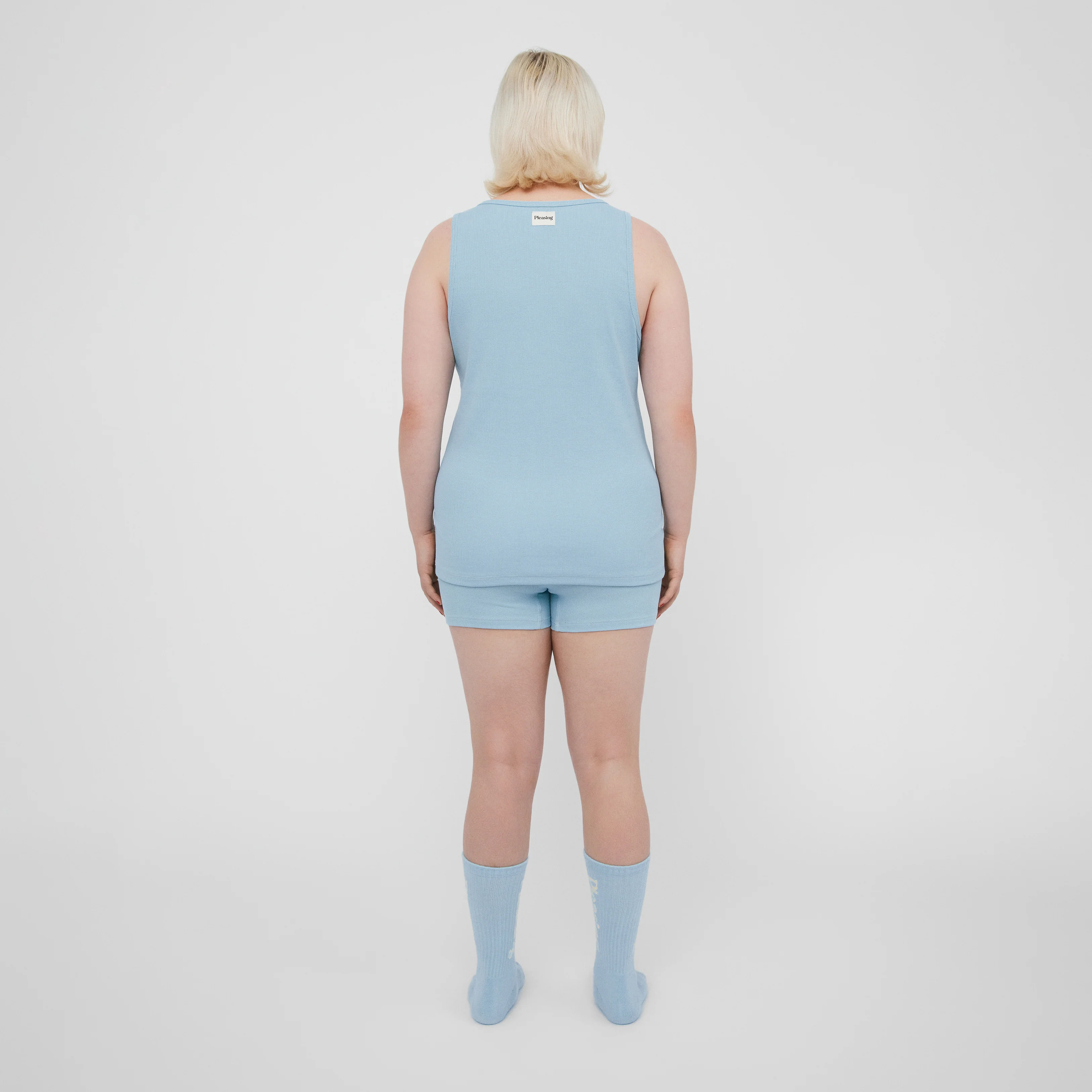 The Pleasing Ribbed Tank in Blue - Image 10