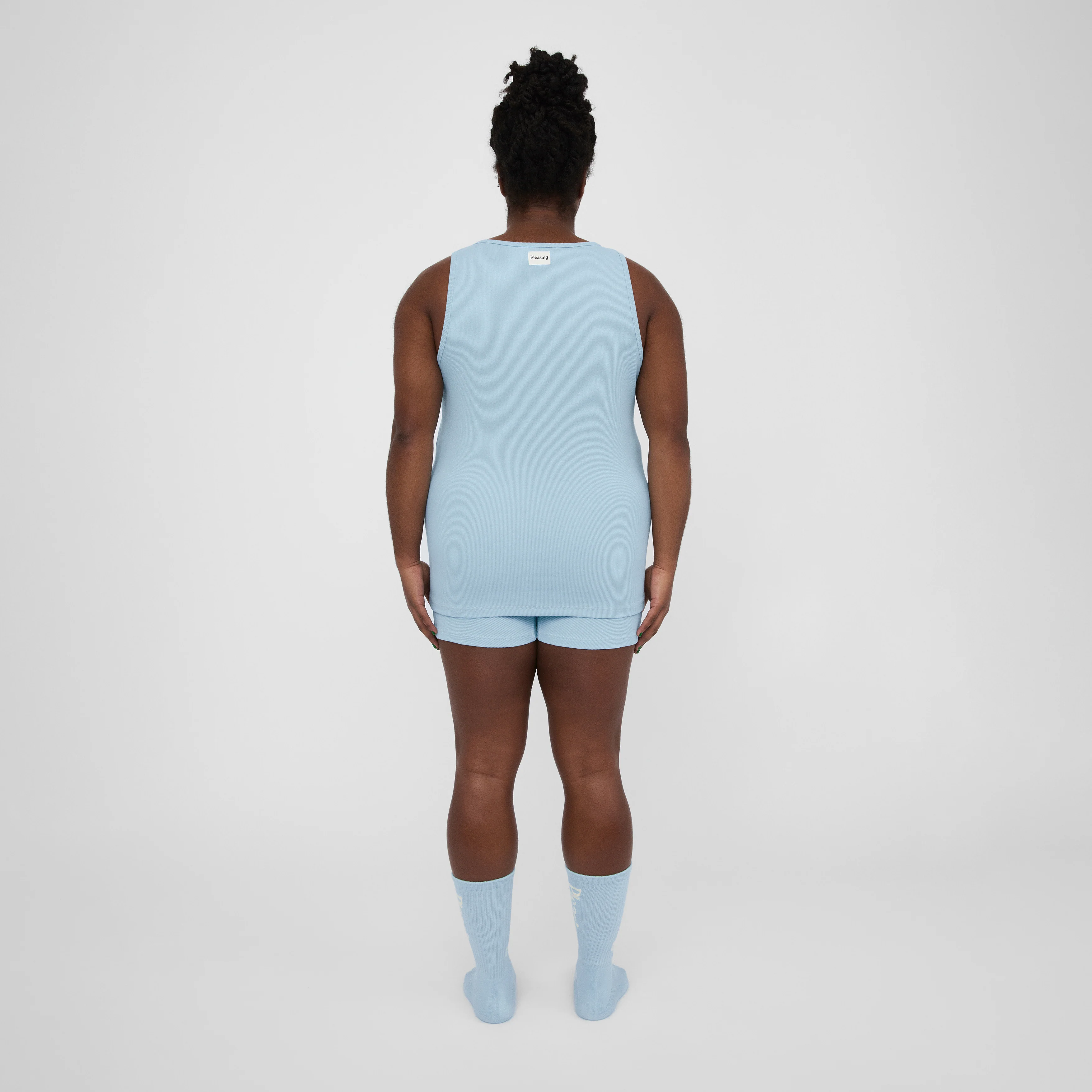 The Pleasing Ribbed Tank in Blue - Image 22