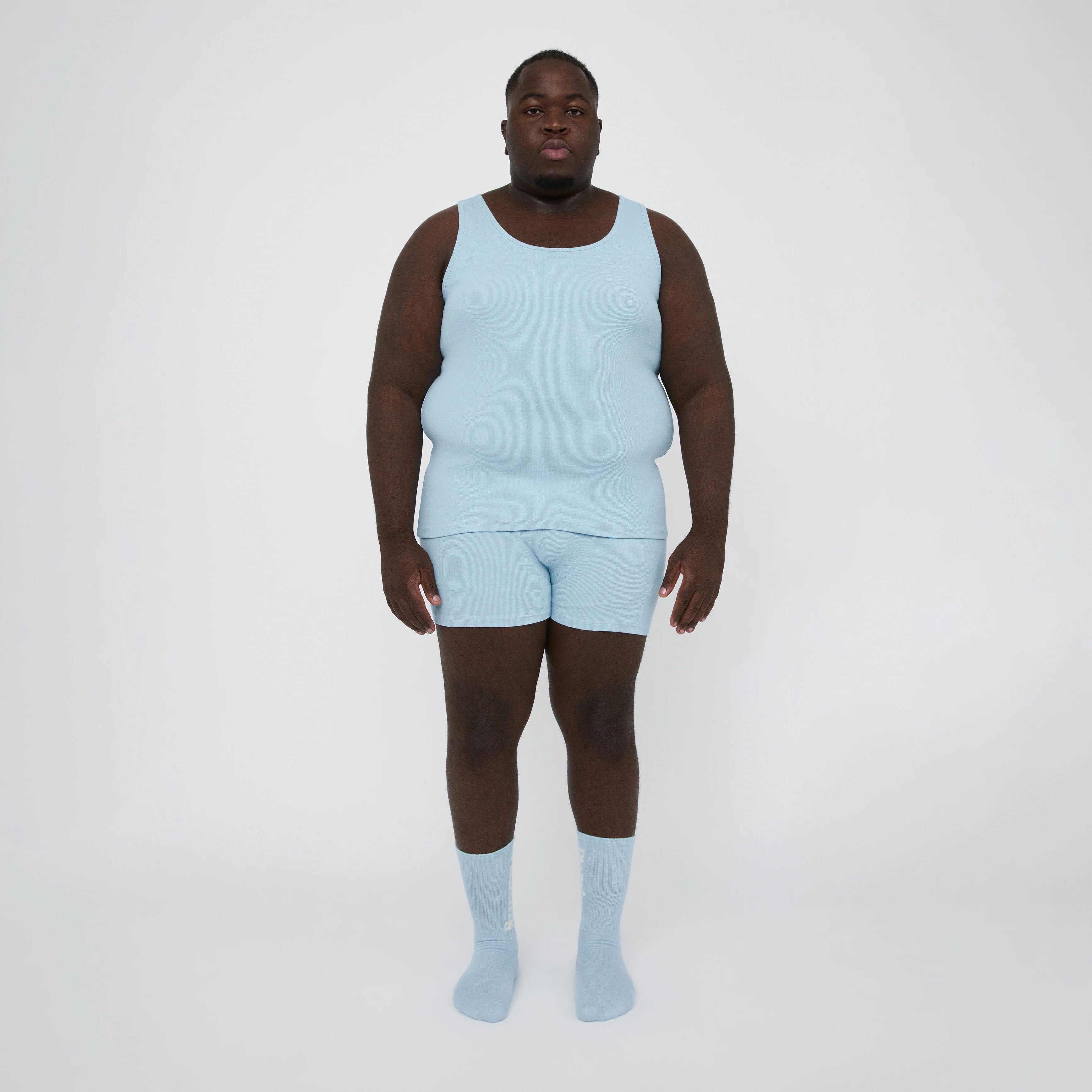 The Pleasing Ribbed Tank in Blue - Image 23