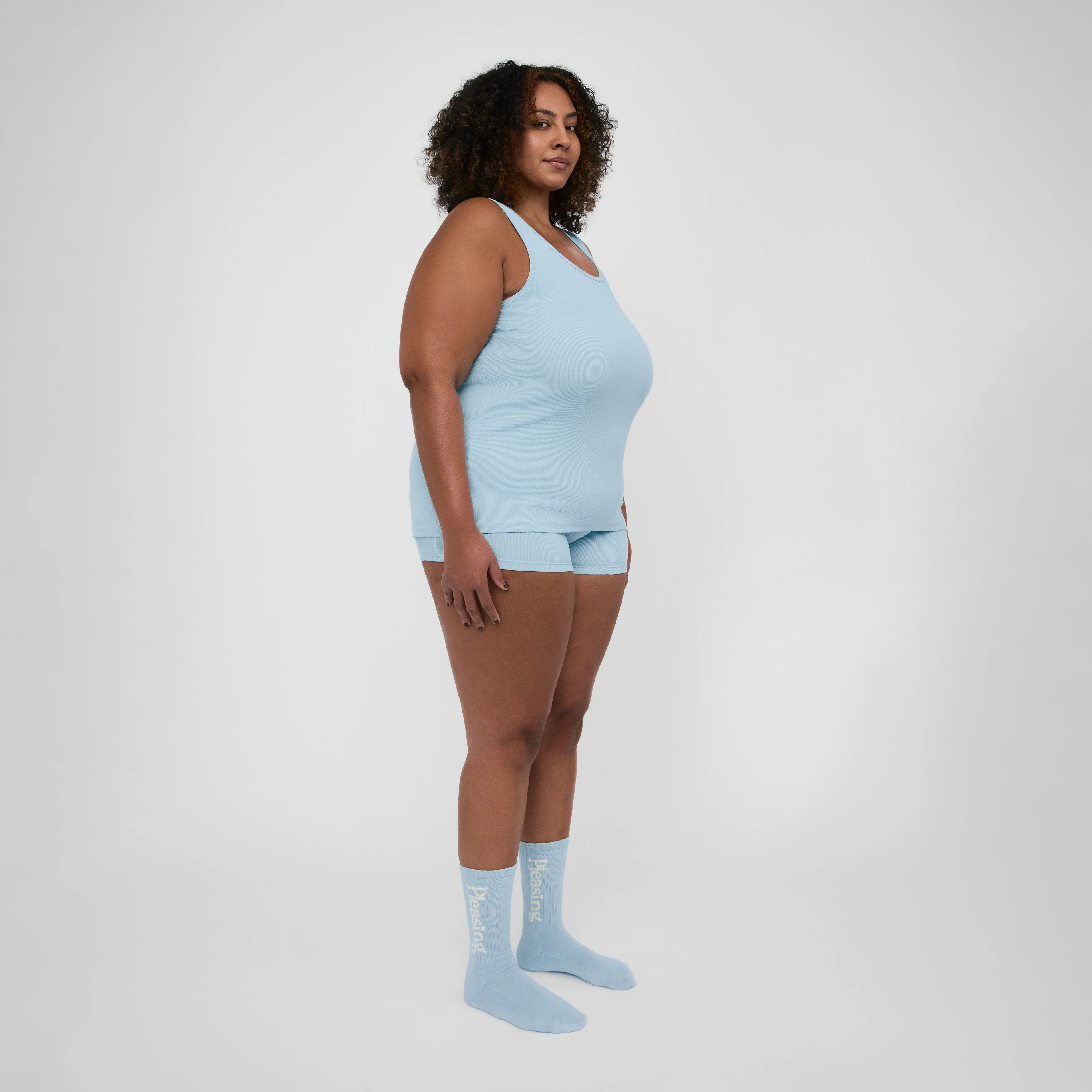 The Pleasing Ribbed Tank in Blue - Image 29