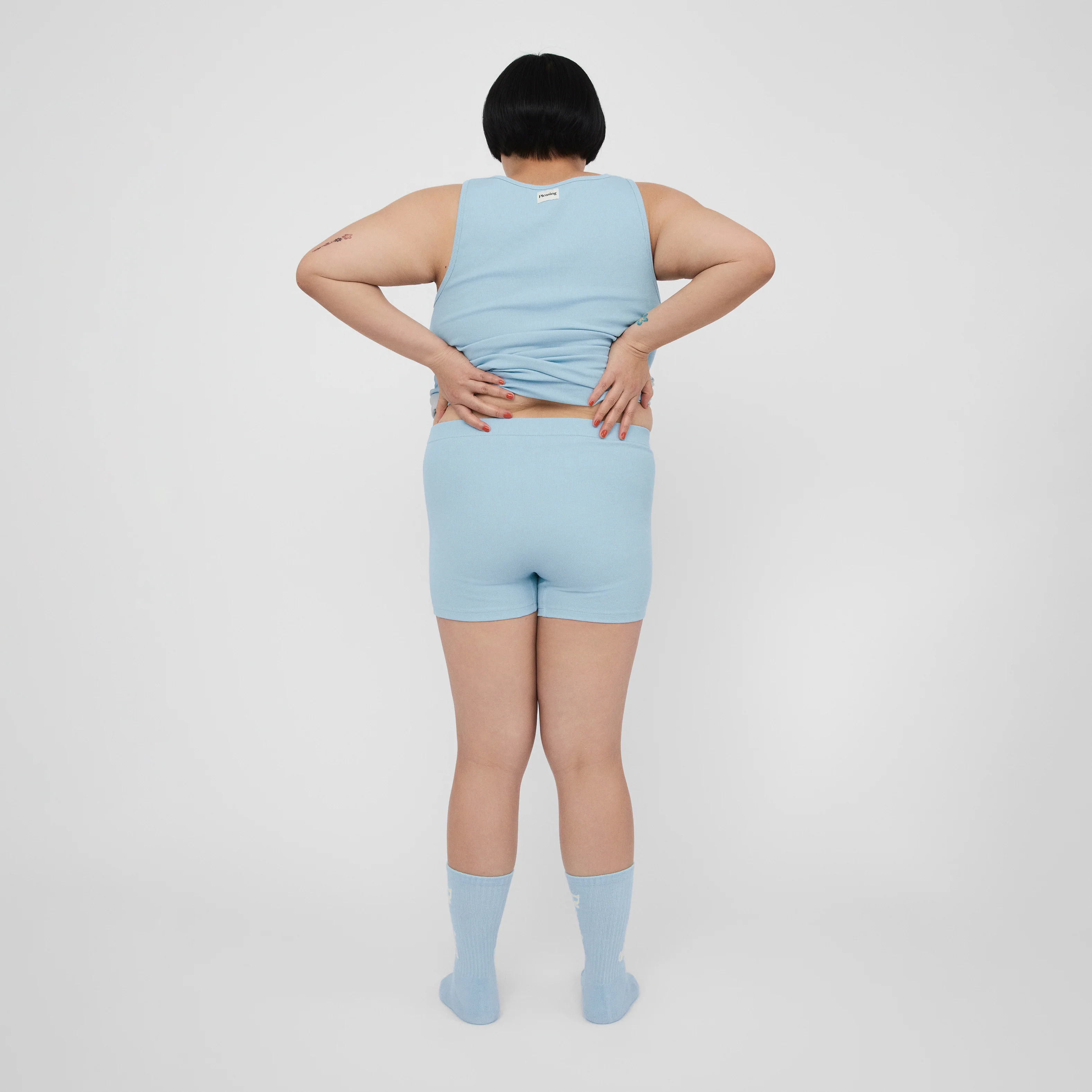The Pleasing Ribbed Tank in Blue - Image 32