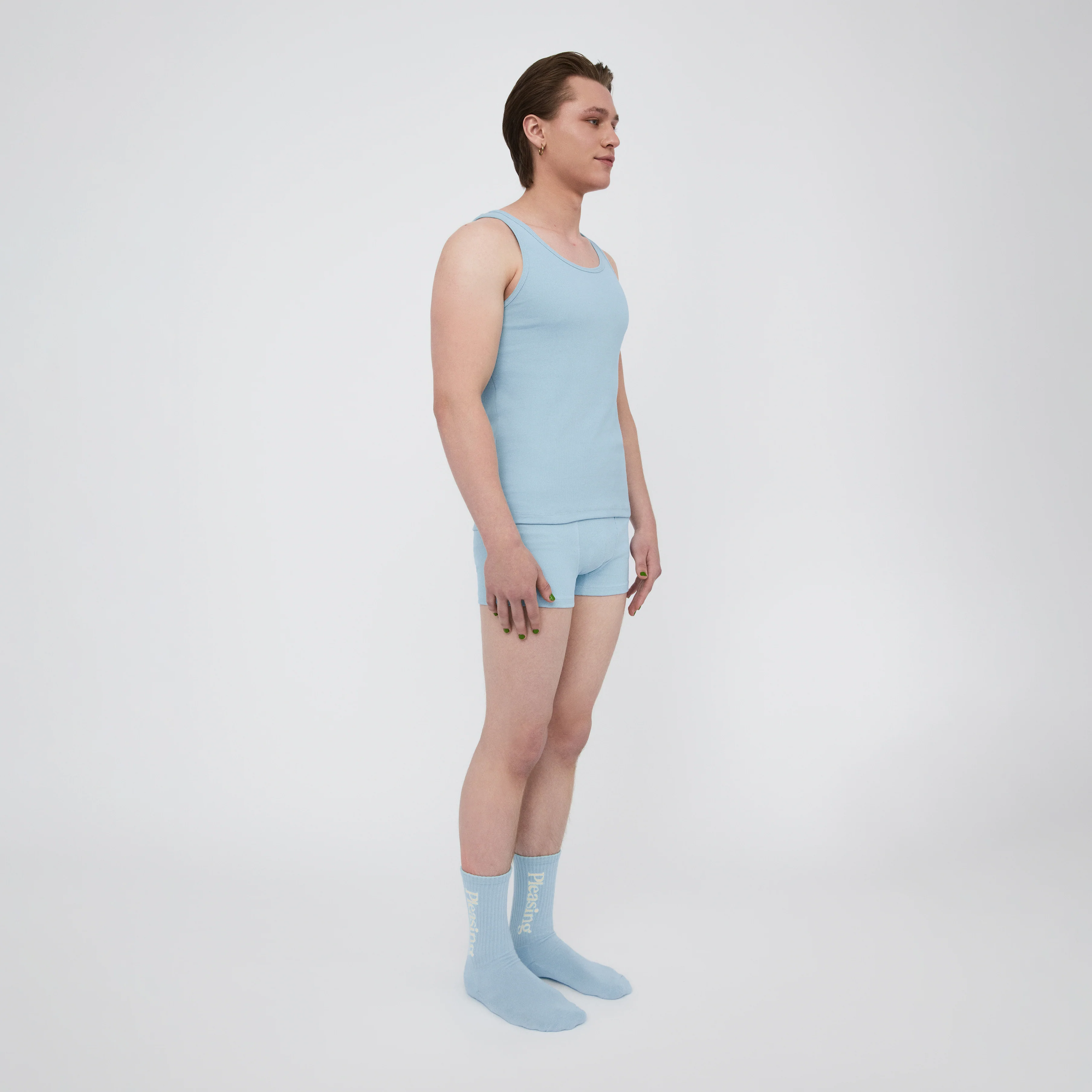 The Pleasing Ribbed Tank in Blue - Image 39