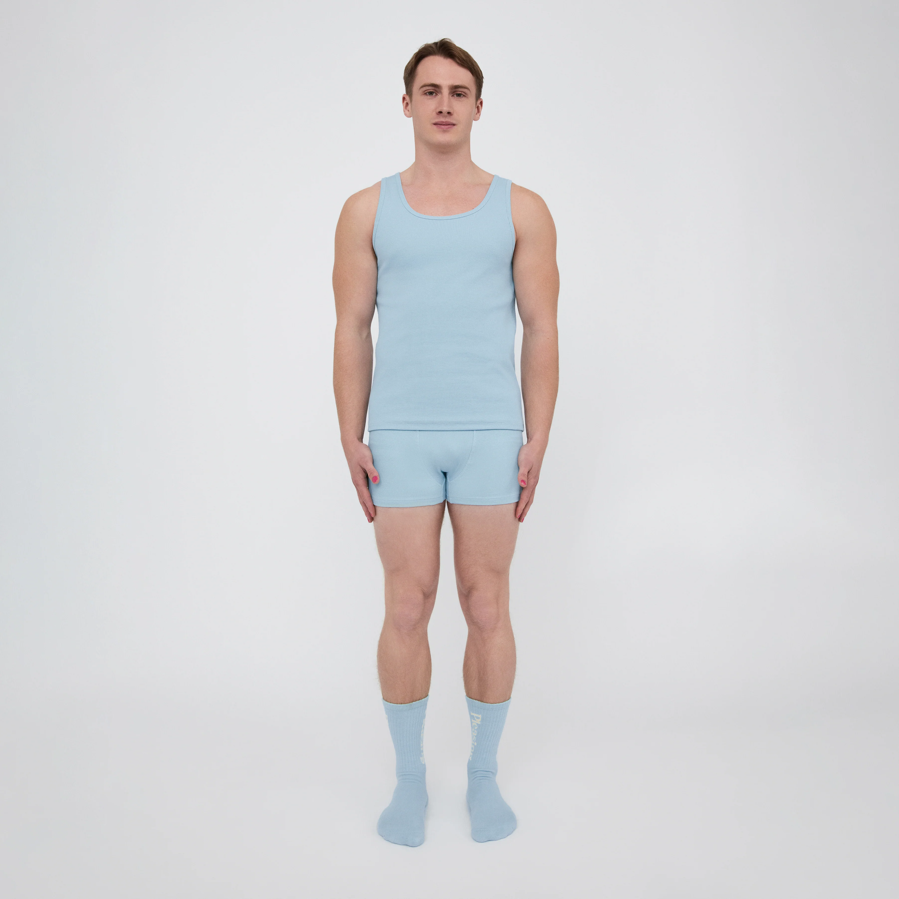 The Pleasing Ribbed Tank in Blue - Image 40