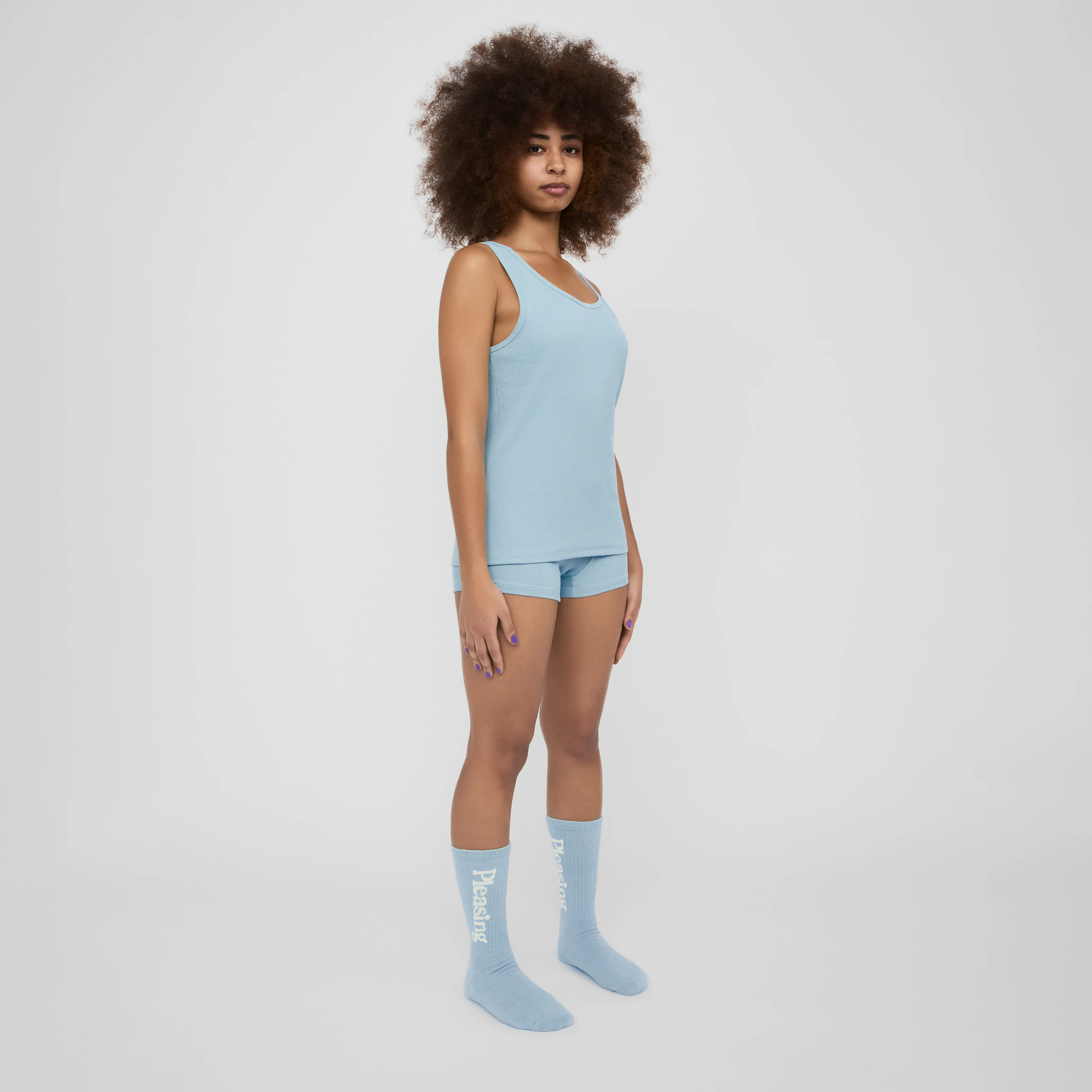 The Pleasing Ribbed Tank in Blue - Image 43