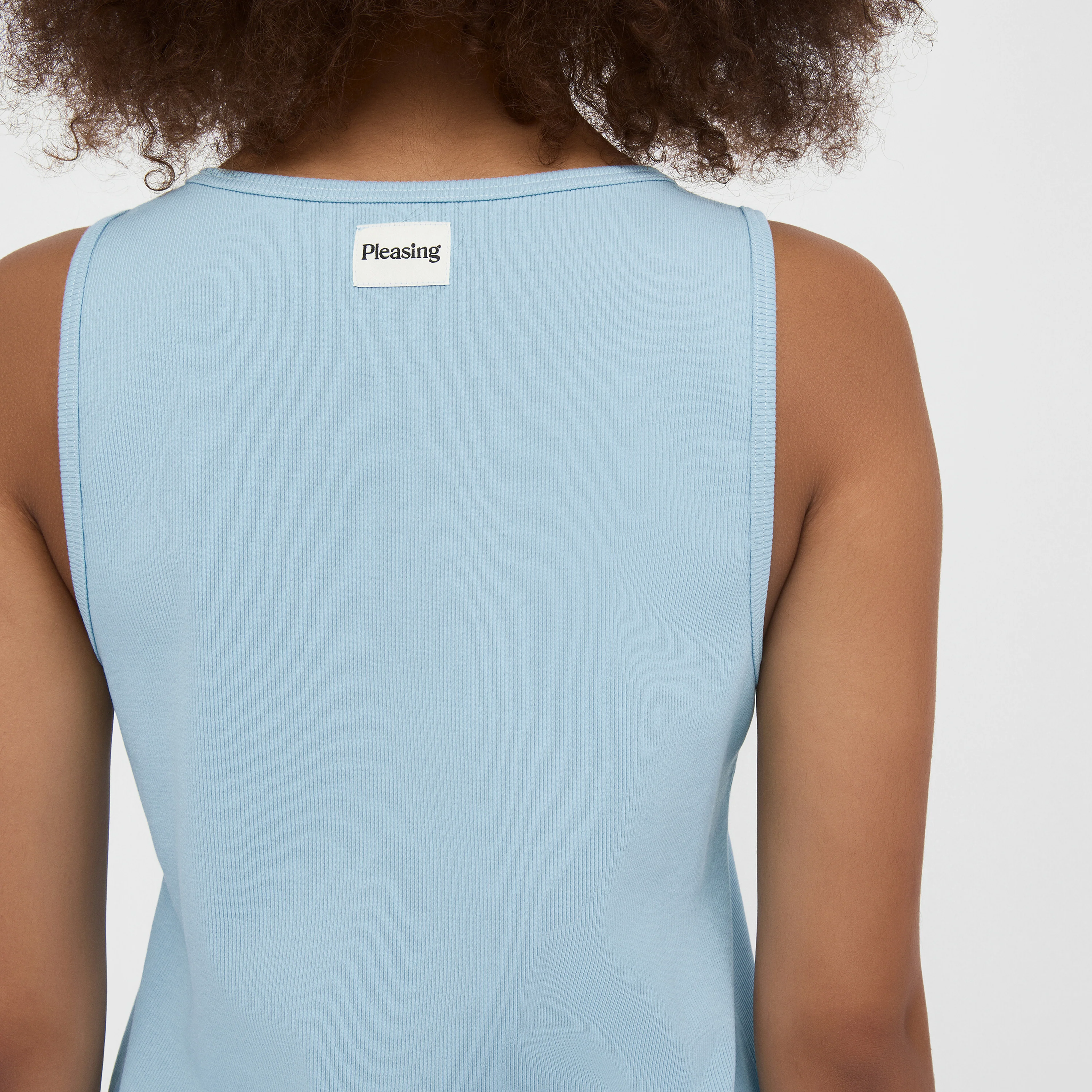 The Pleasing Ribbed Tank in Blue - Image 9