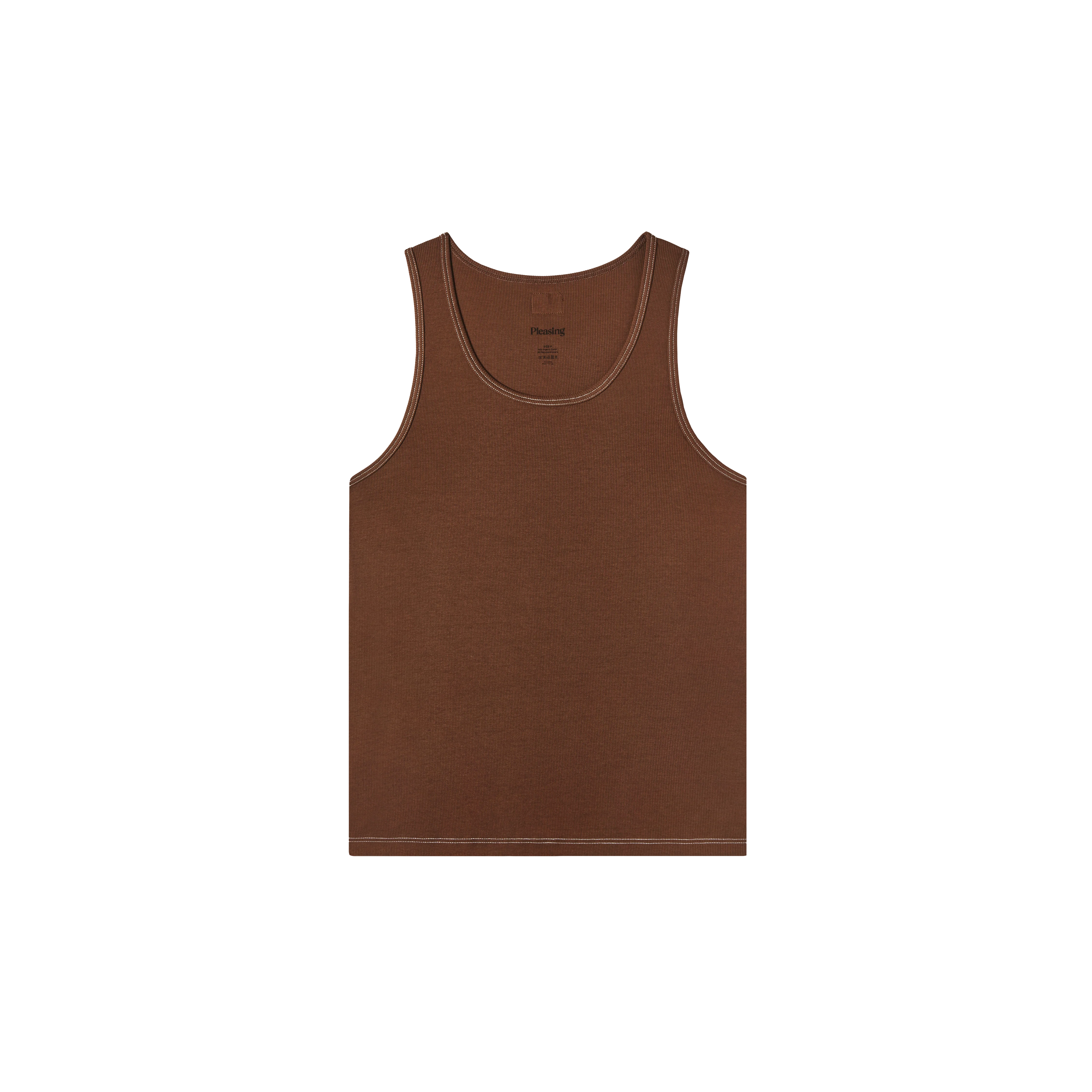 The Pleasing Ribbed Tank in Brown