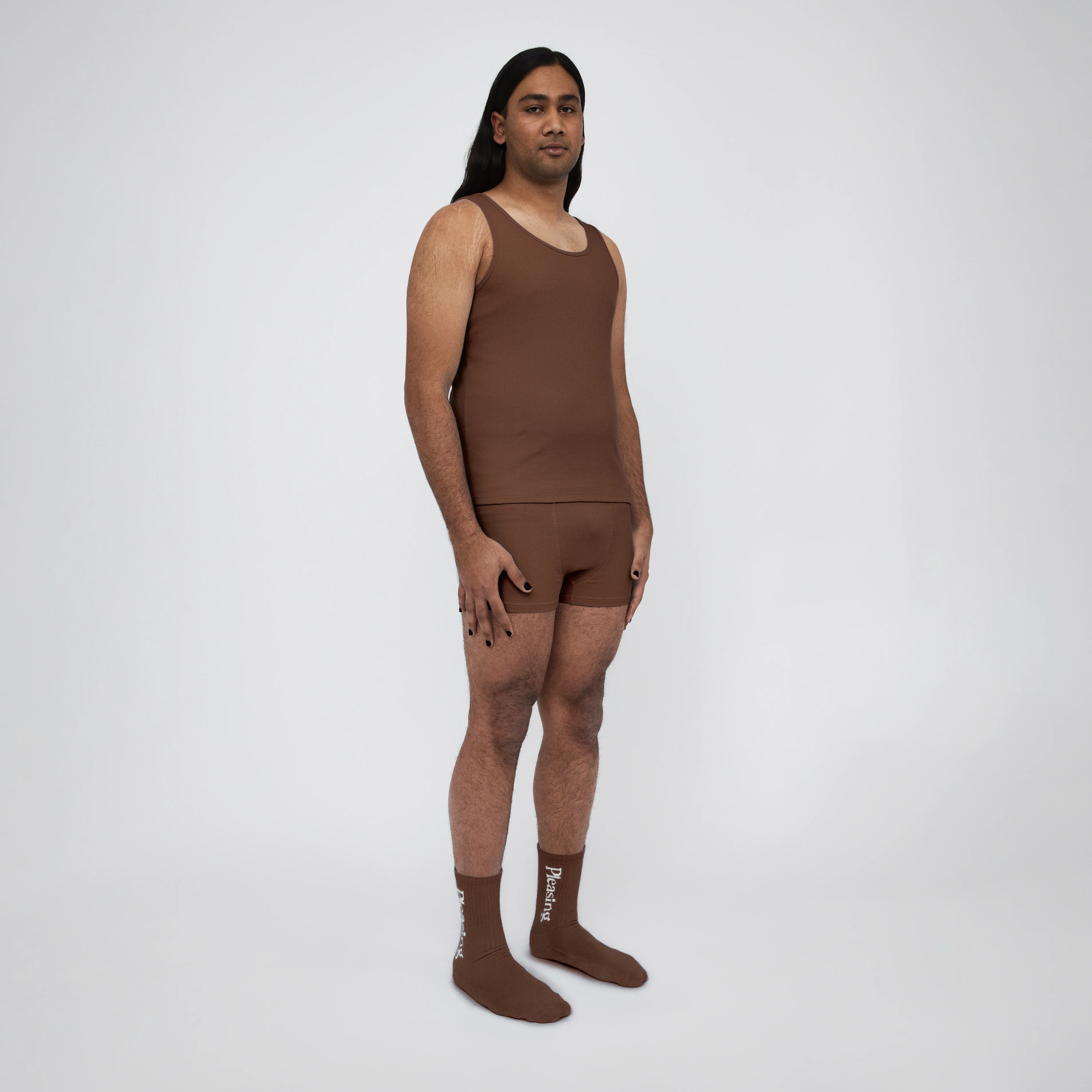 The Pleasing Ribbed Tank in Brown - Image 33
