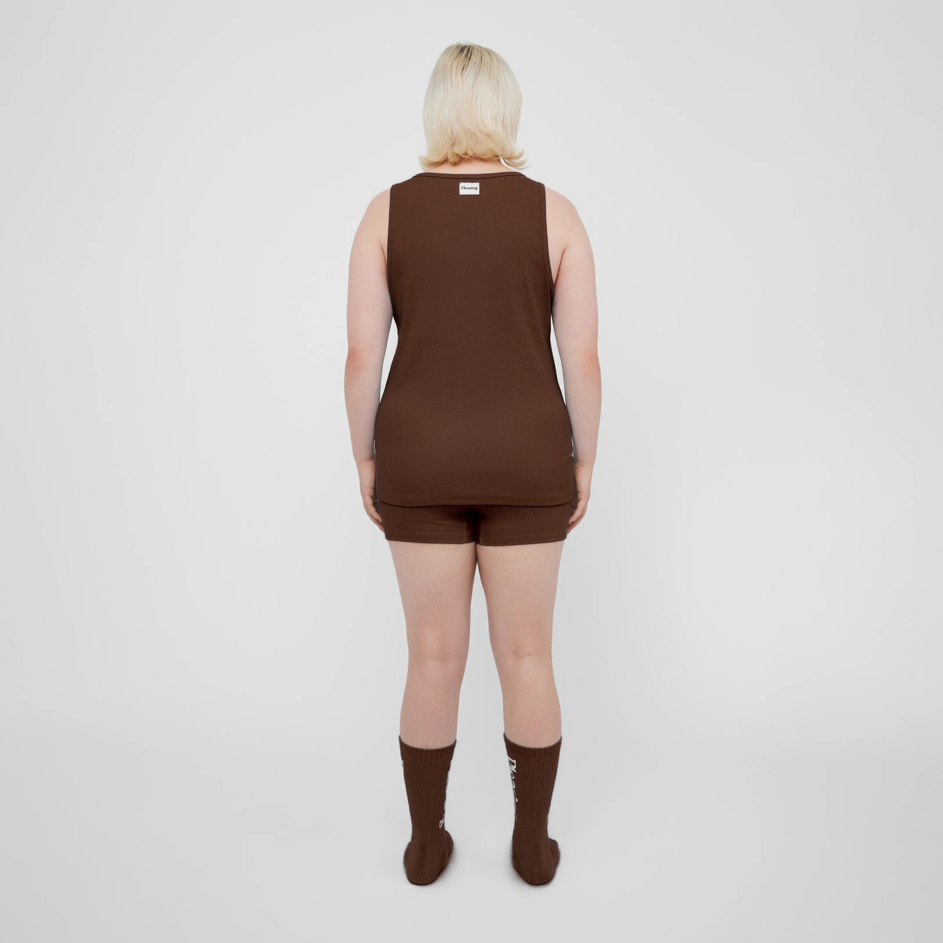 The Pleasing Ribbed Tank in Brown - Image 4