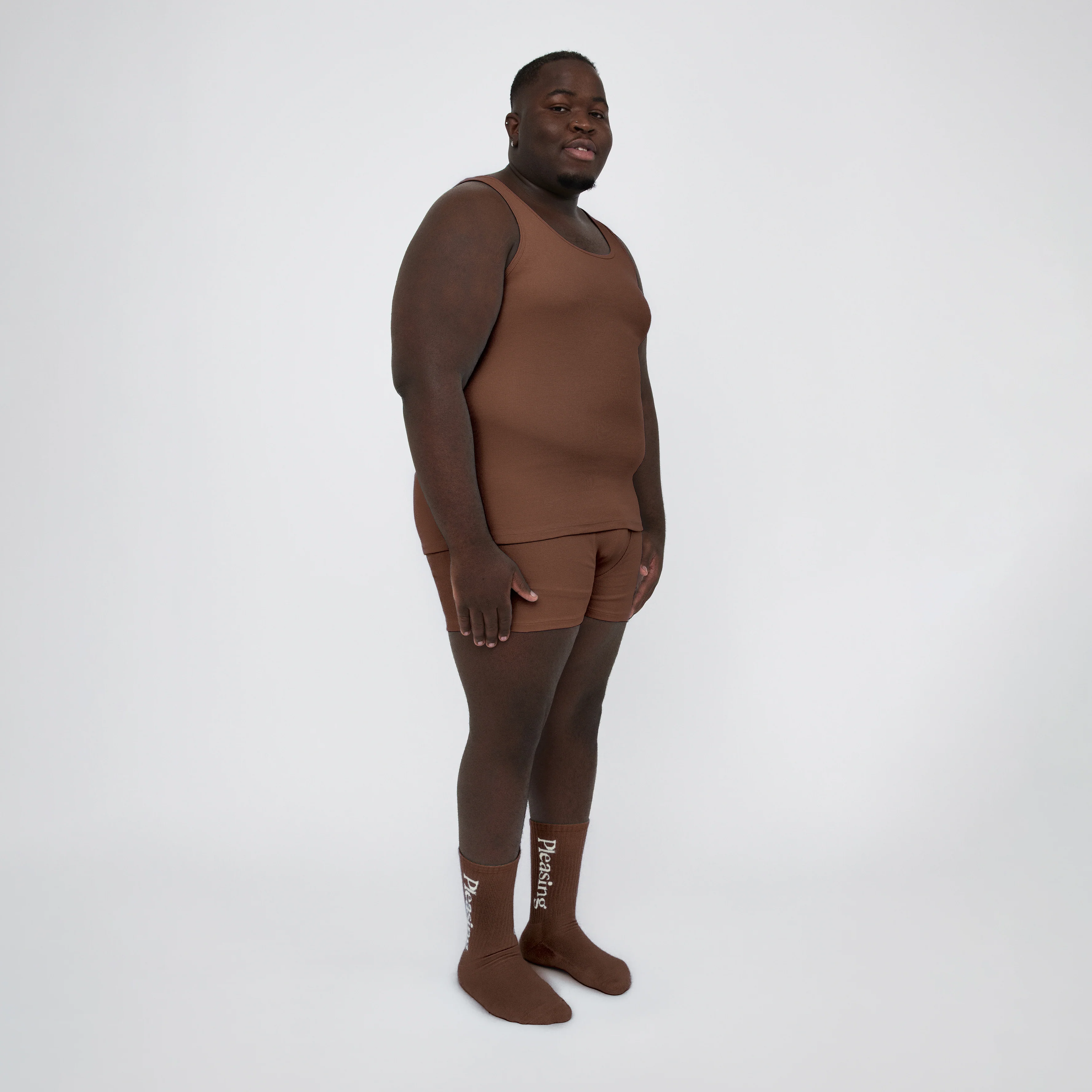The Pleasing Ribbed Tank in Brown - Image 41