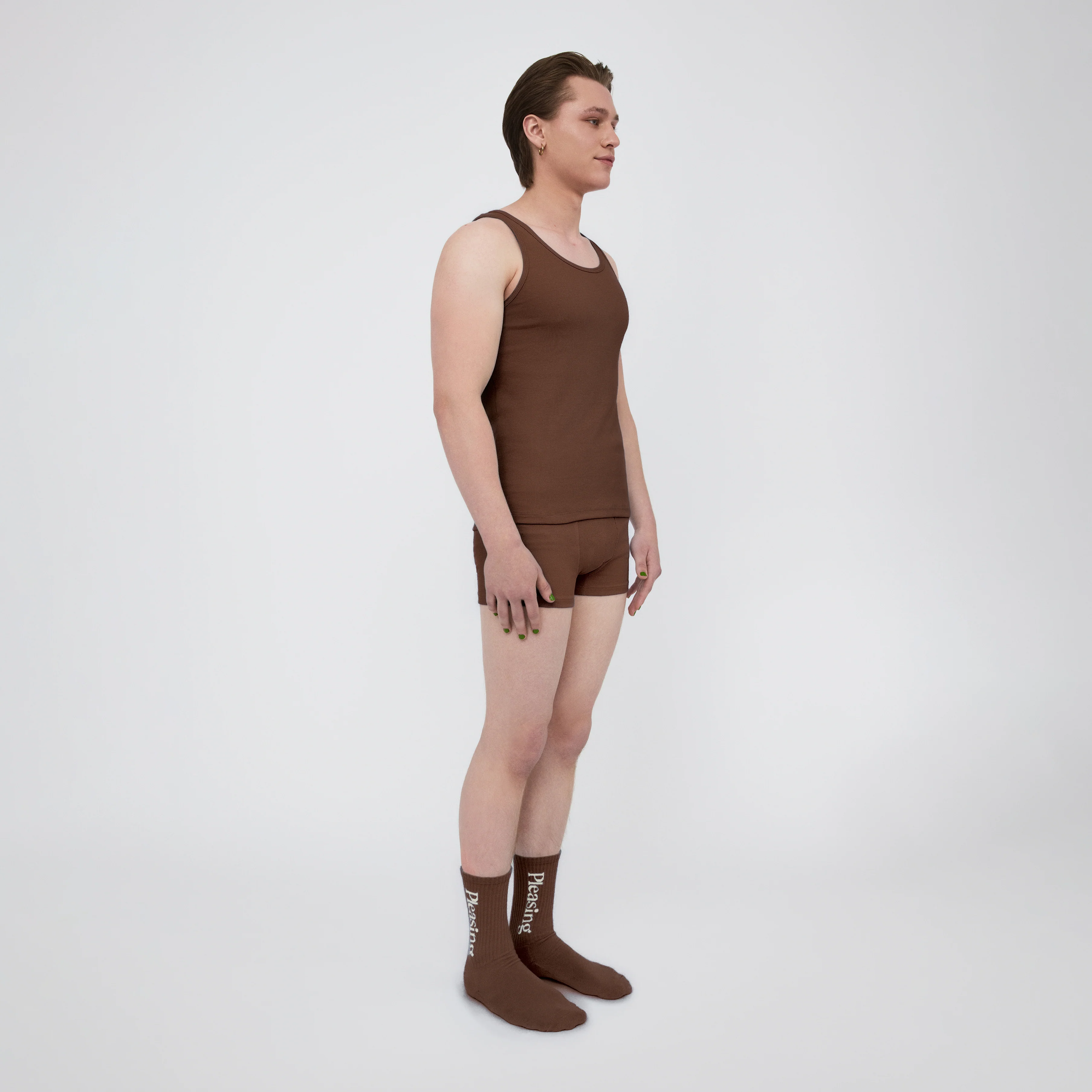 The Pleasing Ribbed Tank in Brown - Image 43