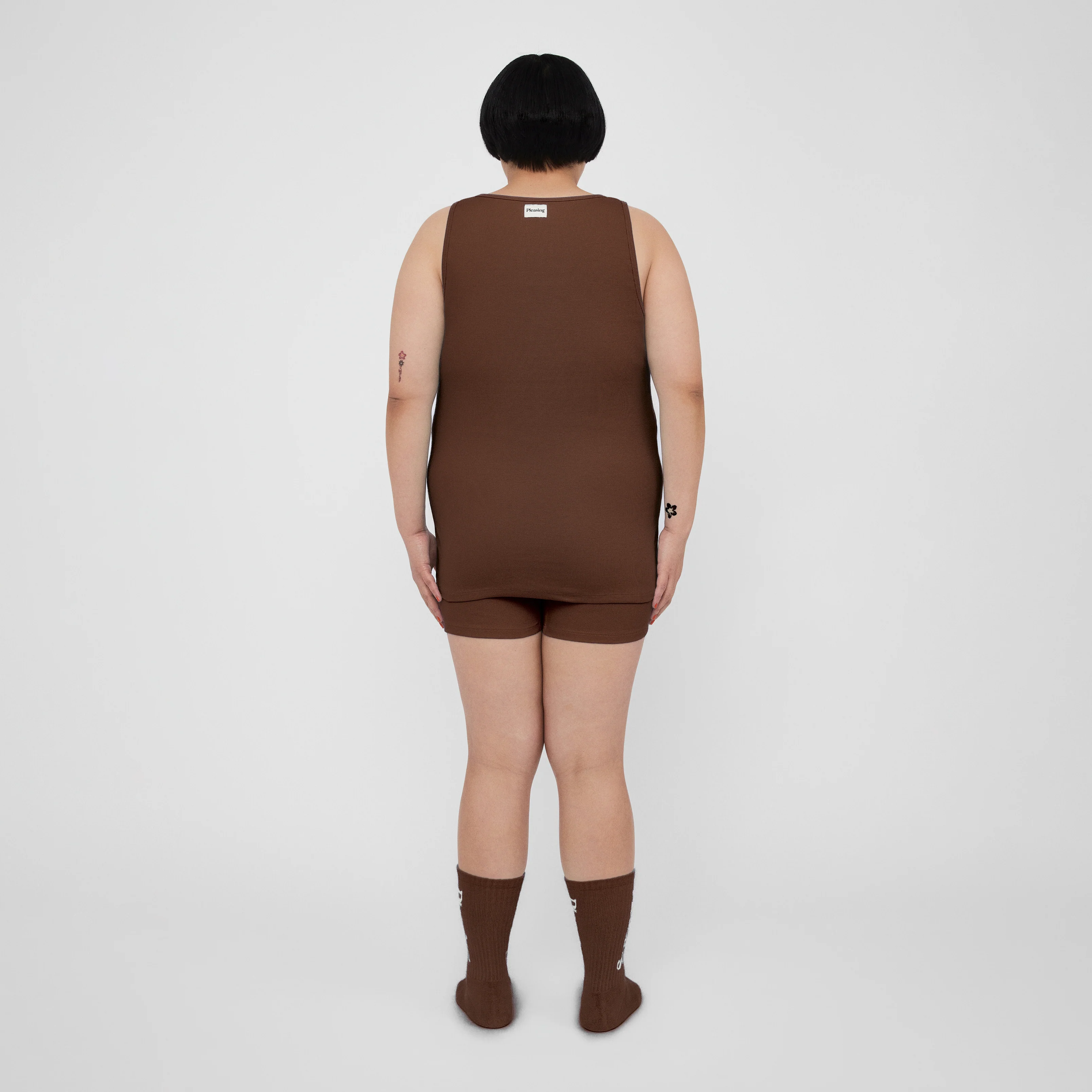 The Pleasing Ribbed Tank in Brown - Image 44