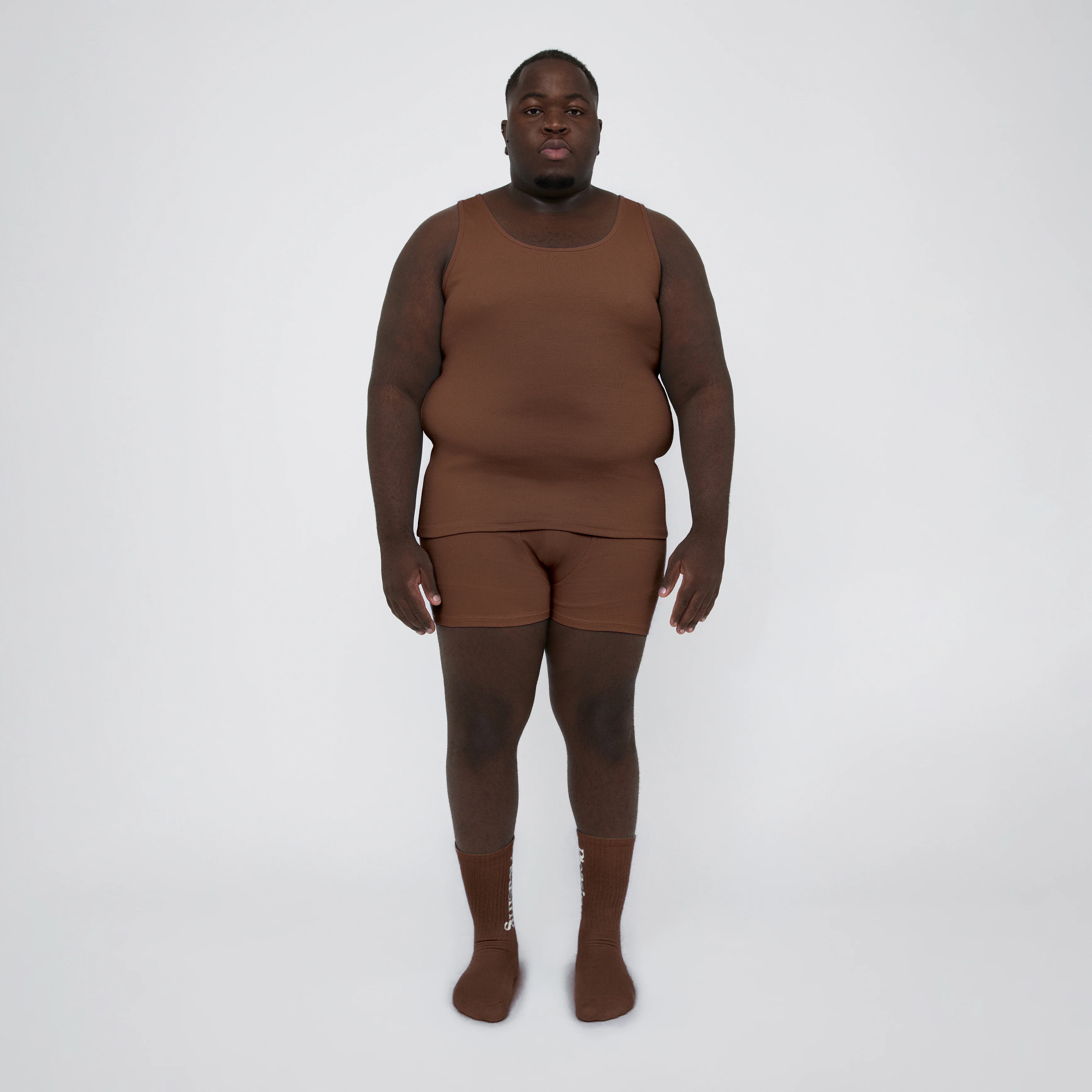 The Pleasing Ribbed Tank in Brown - Image 7