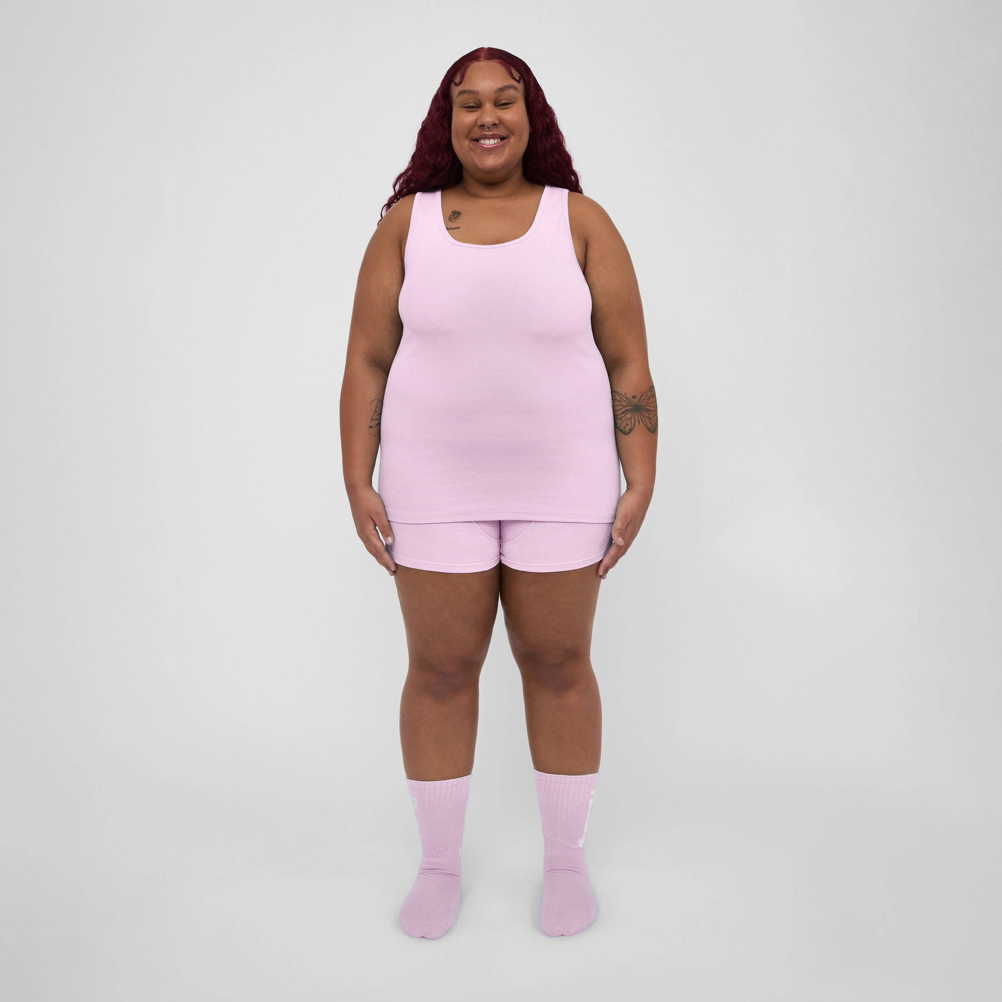 The Pleasing Ribbed Tank in Lavender - Image 26