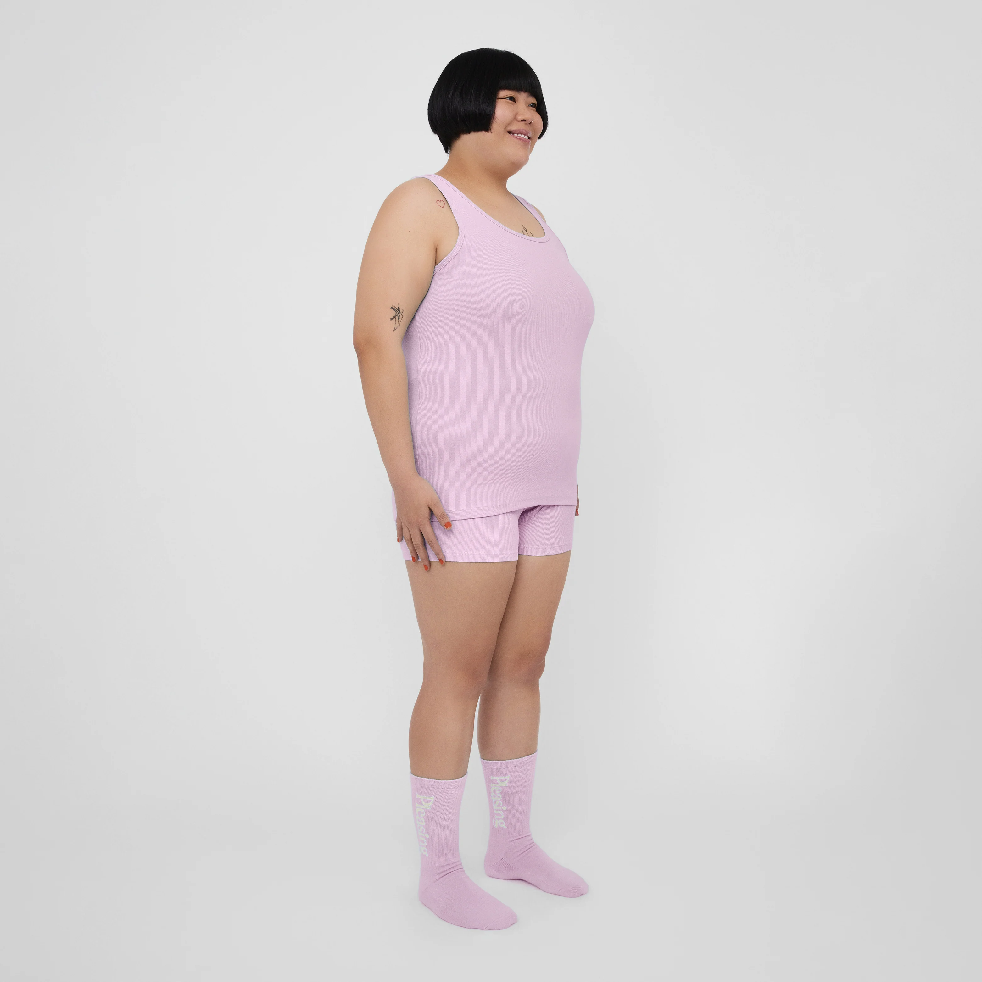 The Pleasing Ribbed Tank in Lavender - Image 41