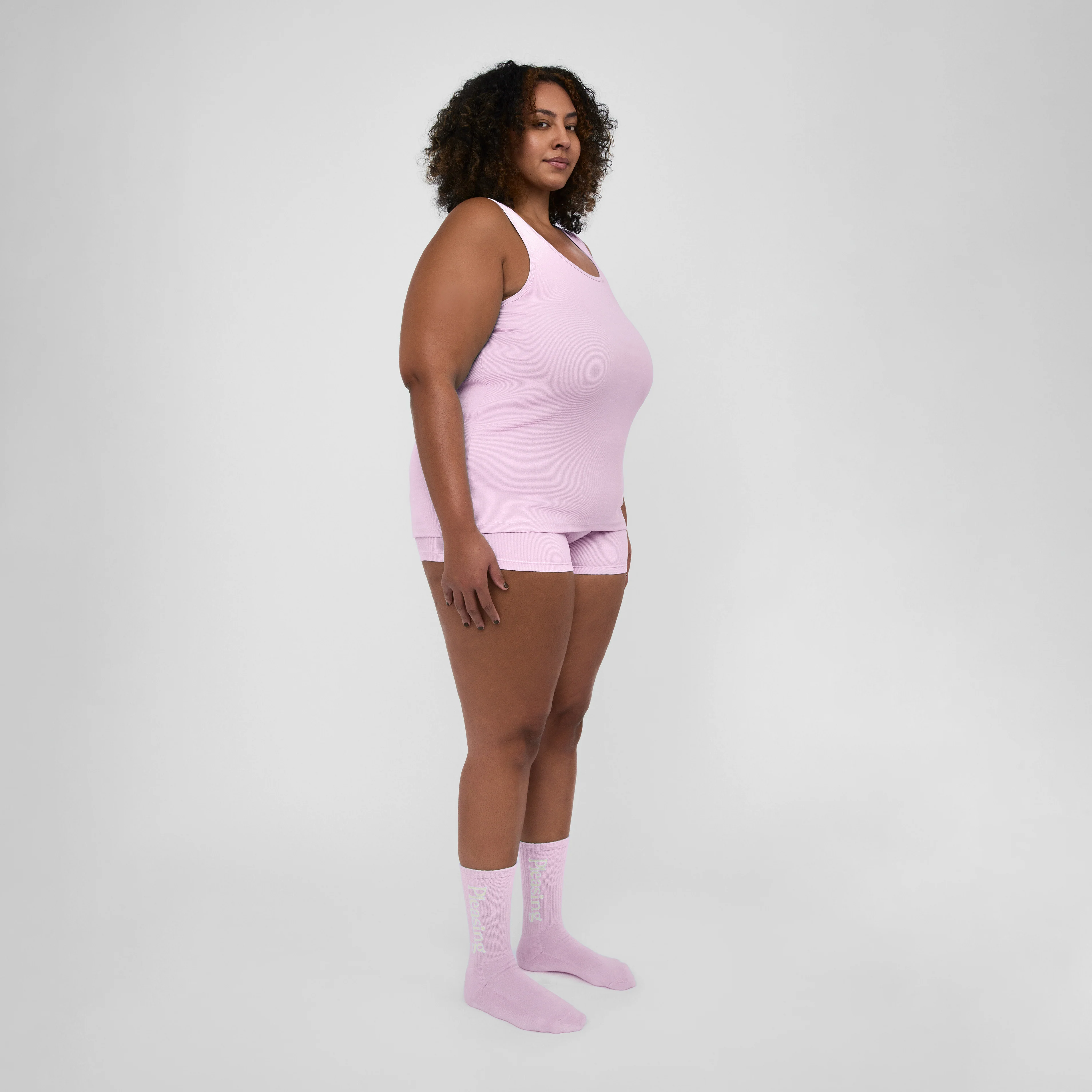 The Pleasing Ribbed Tank in Lavender - Image 46