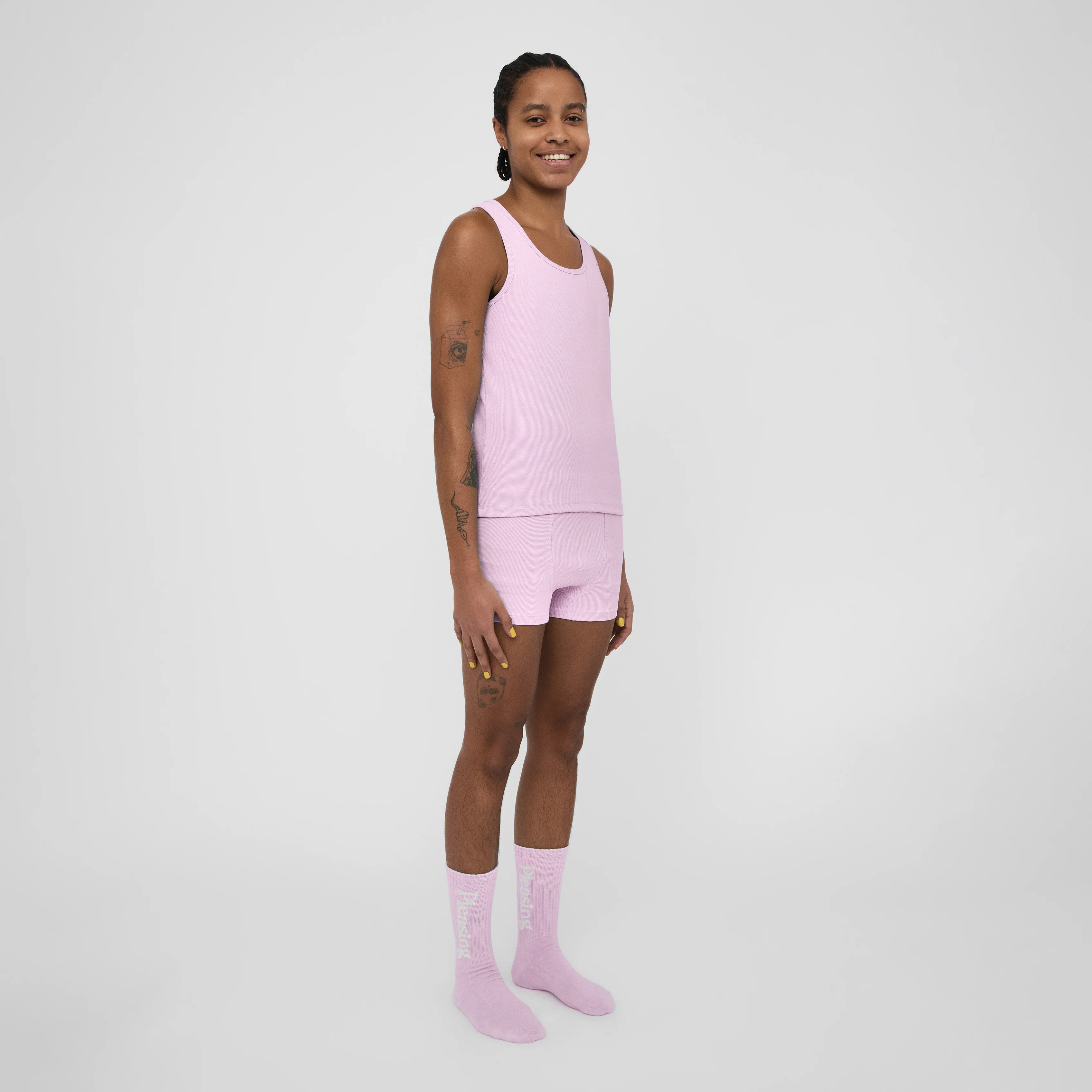 The Pleasing Ribbed Tank in Lavender - Image 7