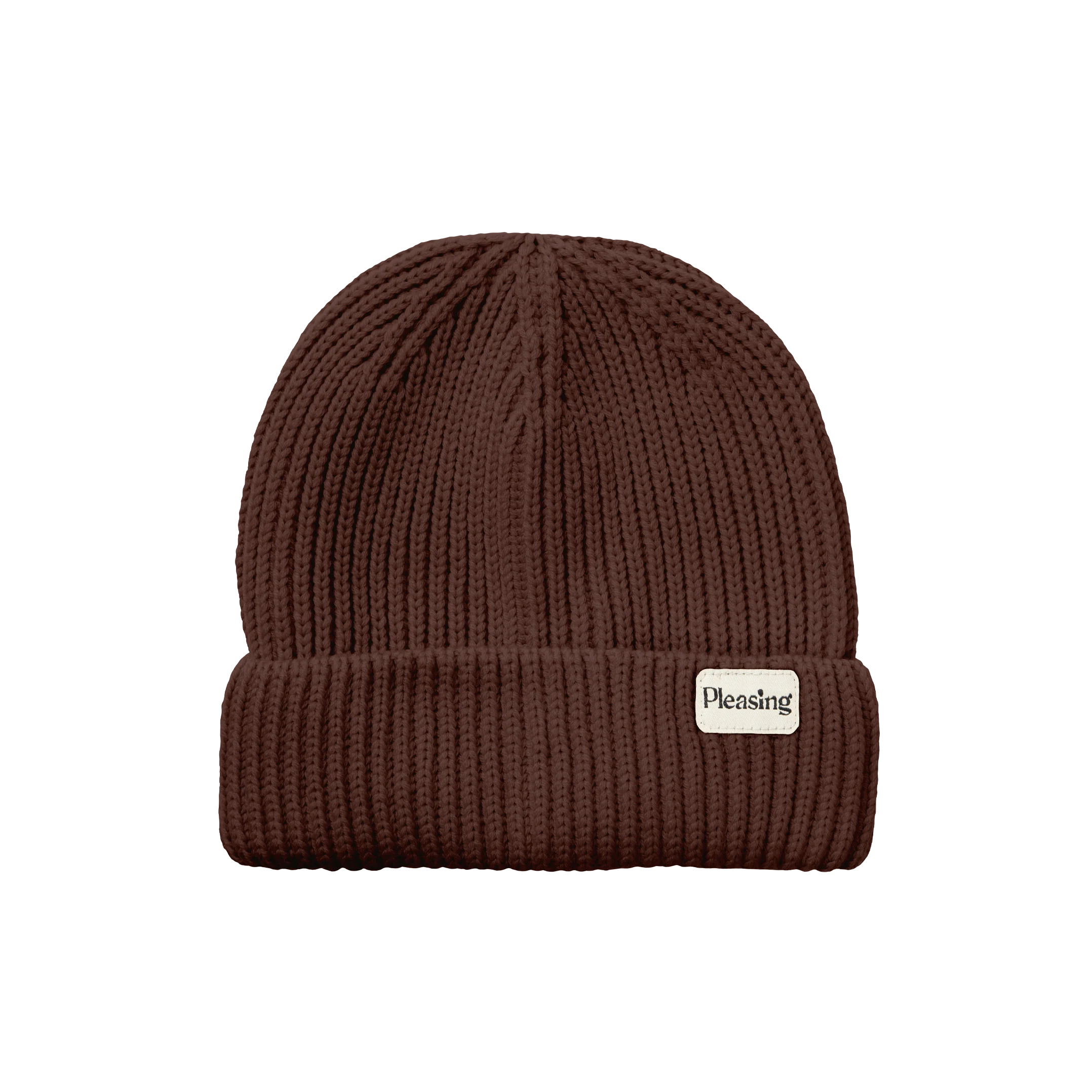 The Merino Wool Pleasing Beanie in Brown